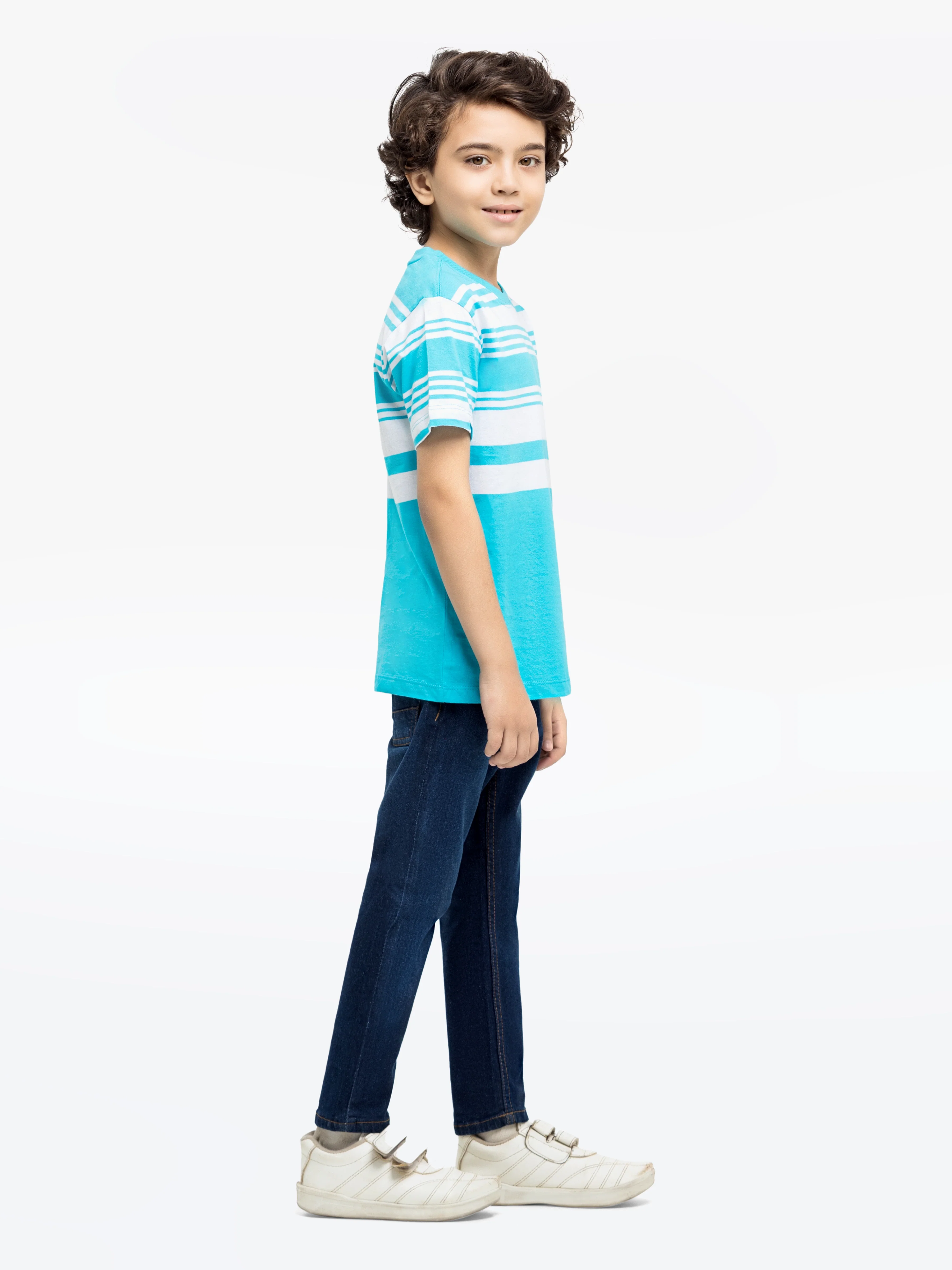 Boy's Aqua T-Shirt - EBTTS24-012 - Image 4