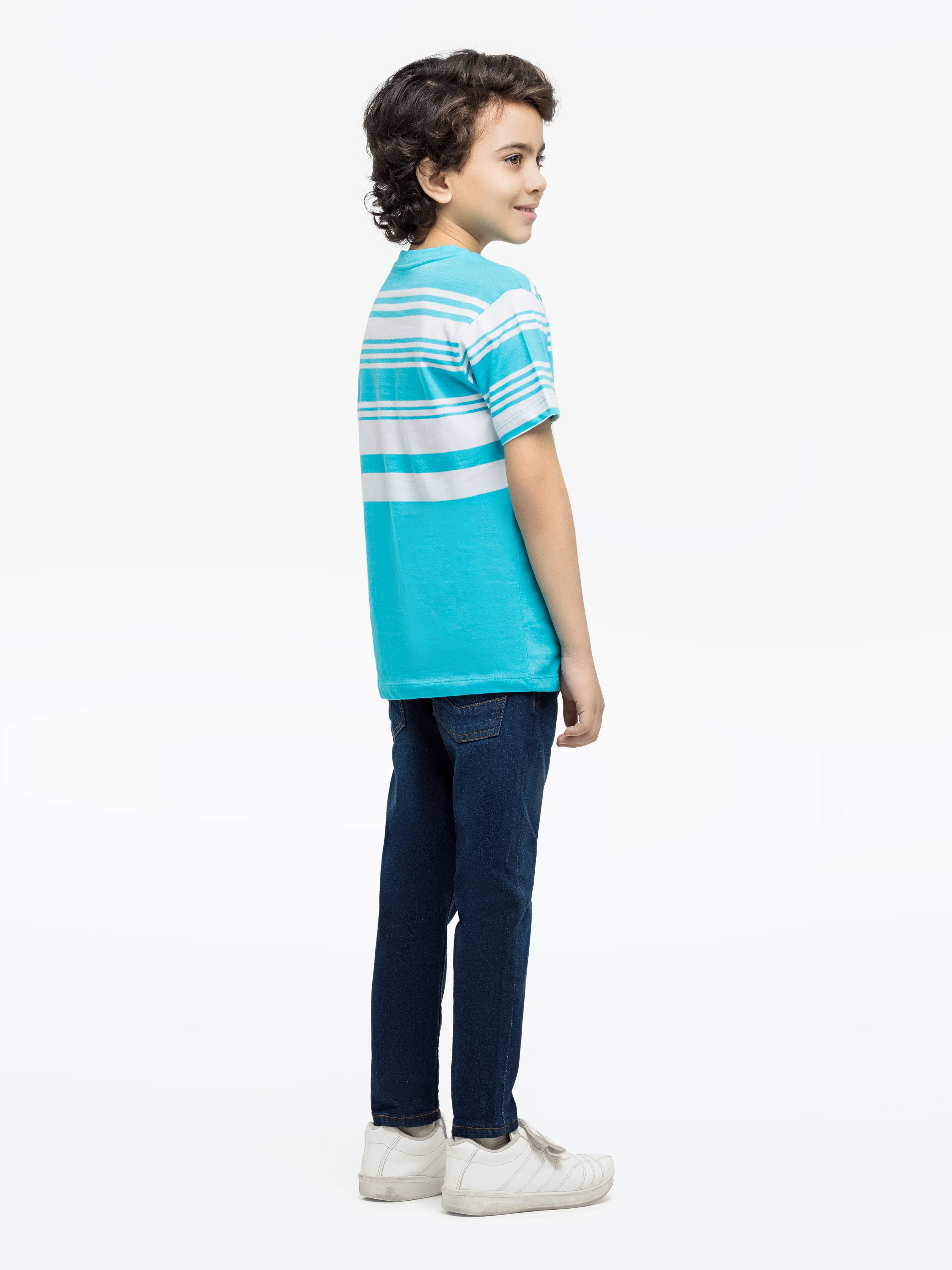 Boy's Aqua T-Shirt - EBTTS24-012 - Image 5