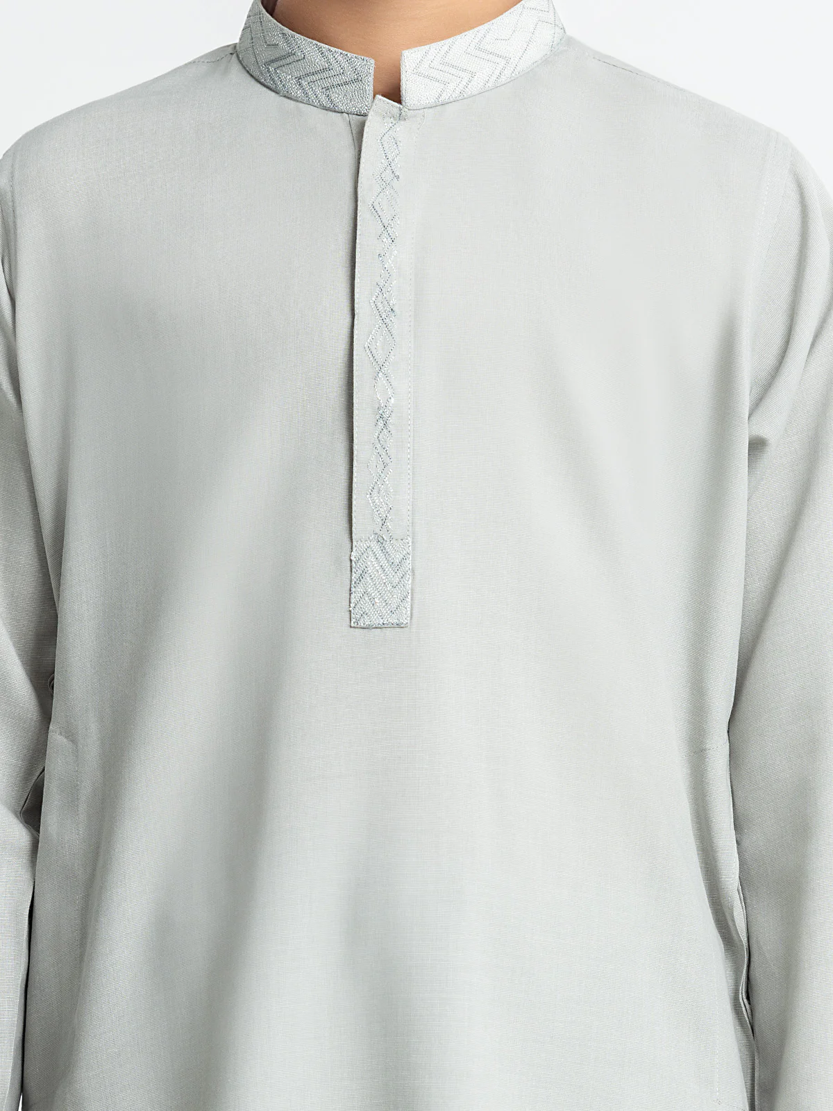 Boy's Ash Grey Kurta Shalwar - EBTKS24-3958 - Image 3