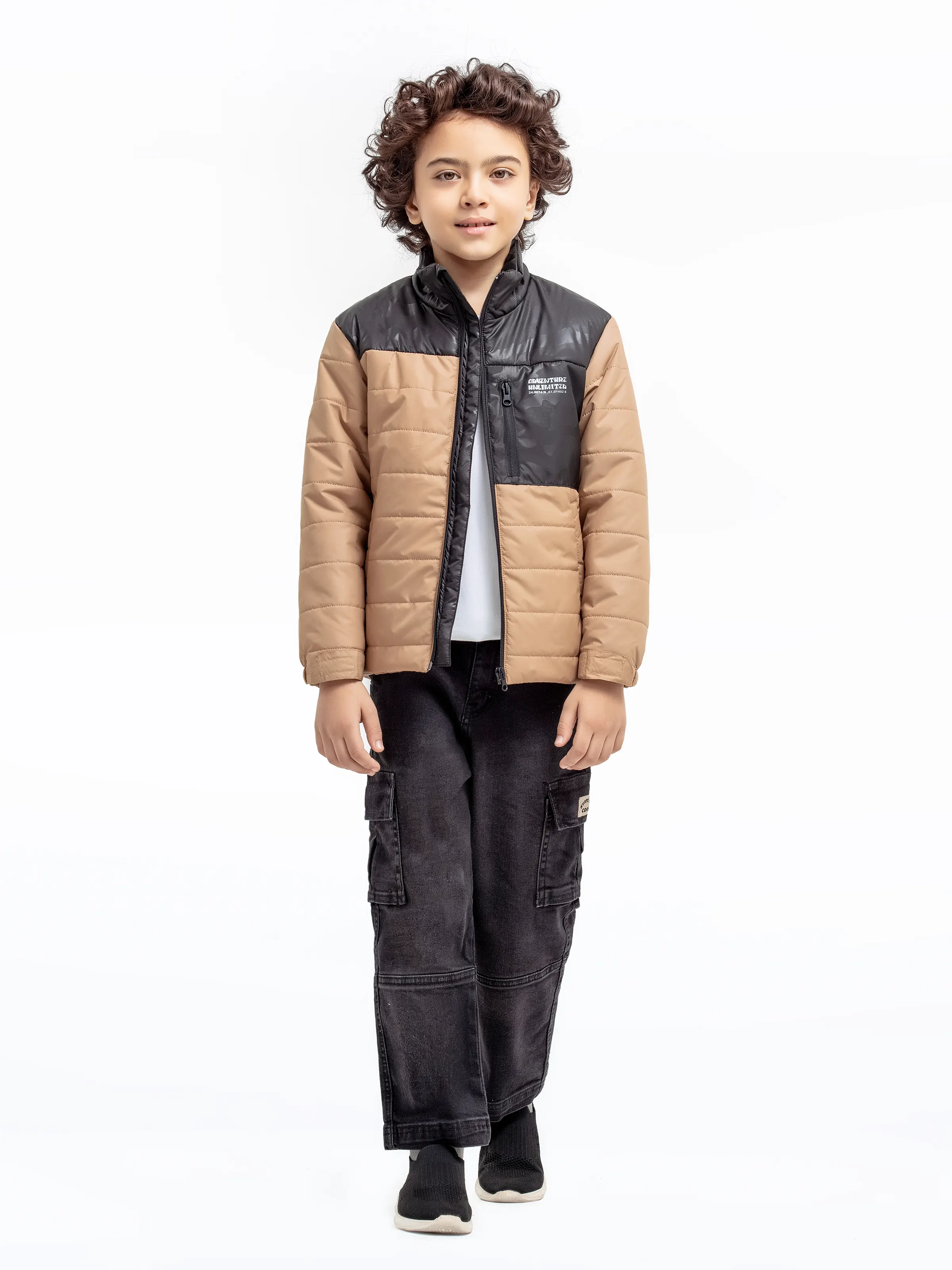 Boy's Beige & Black Jacket - EBTJP24-008 - Image 2