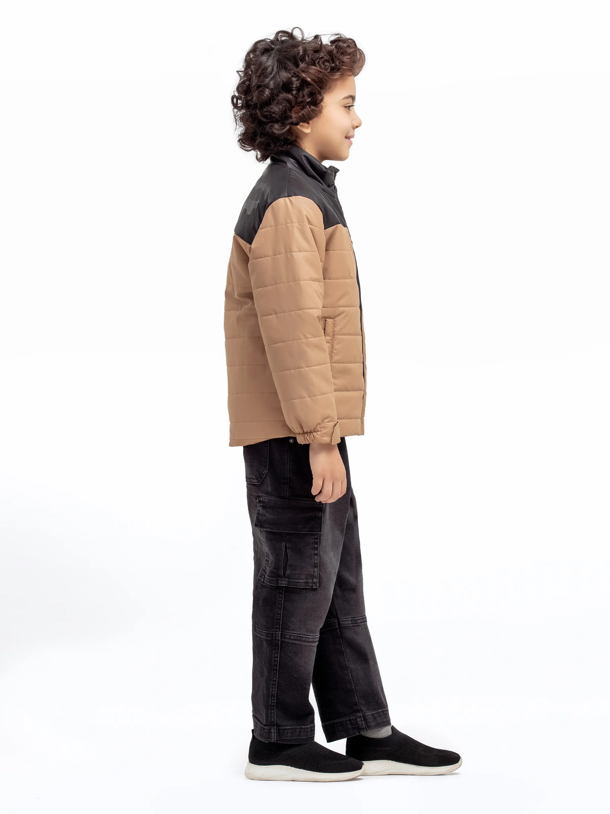 Boy's Beige & Black Jacket - EBTJP24-008 - Image 4