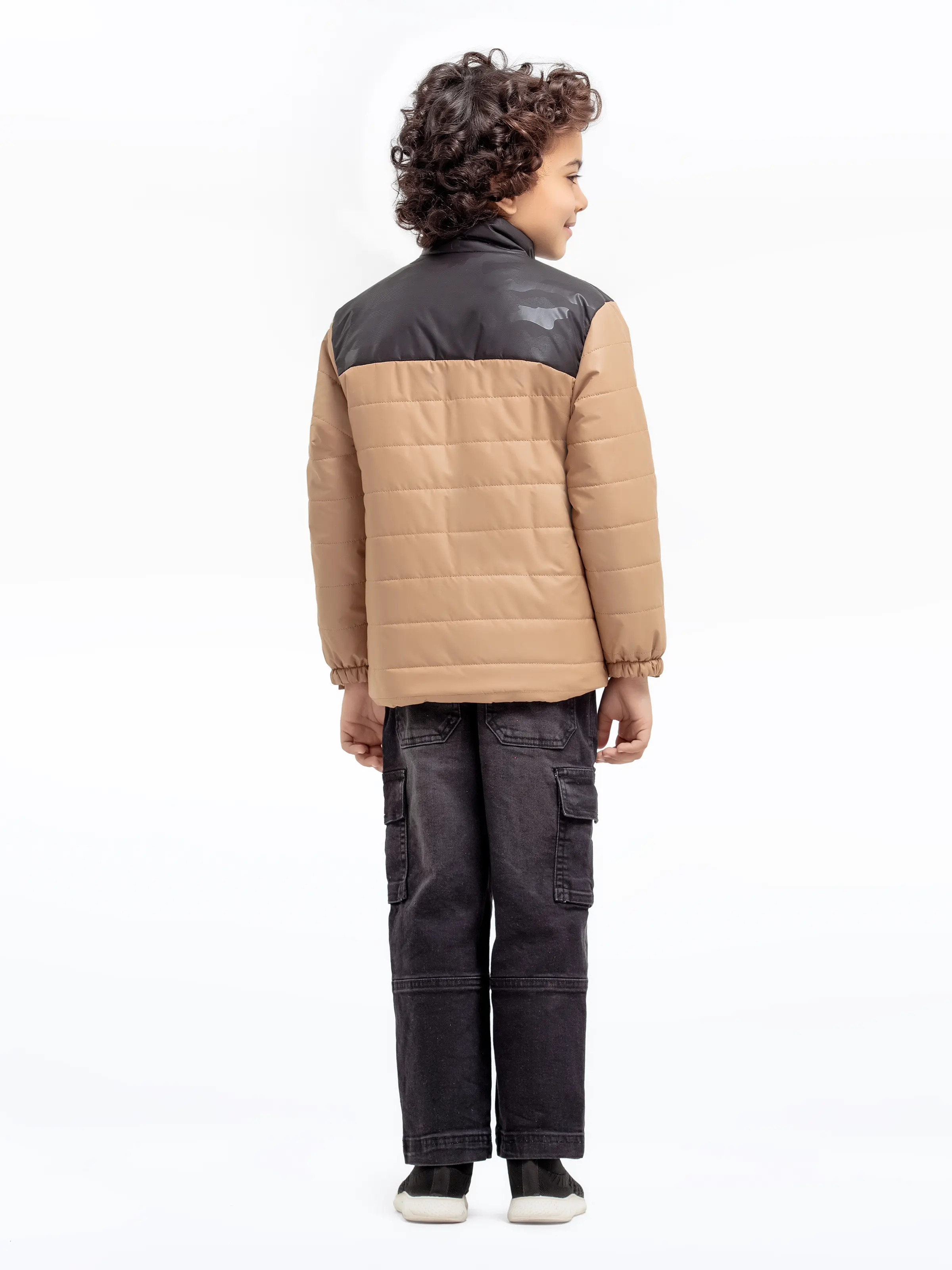 Boy's Beige & Black Jacket - EBTJP24-008 - Image 5