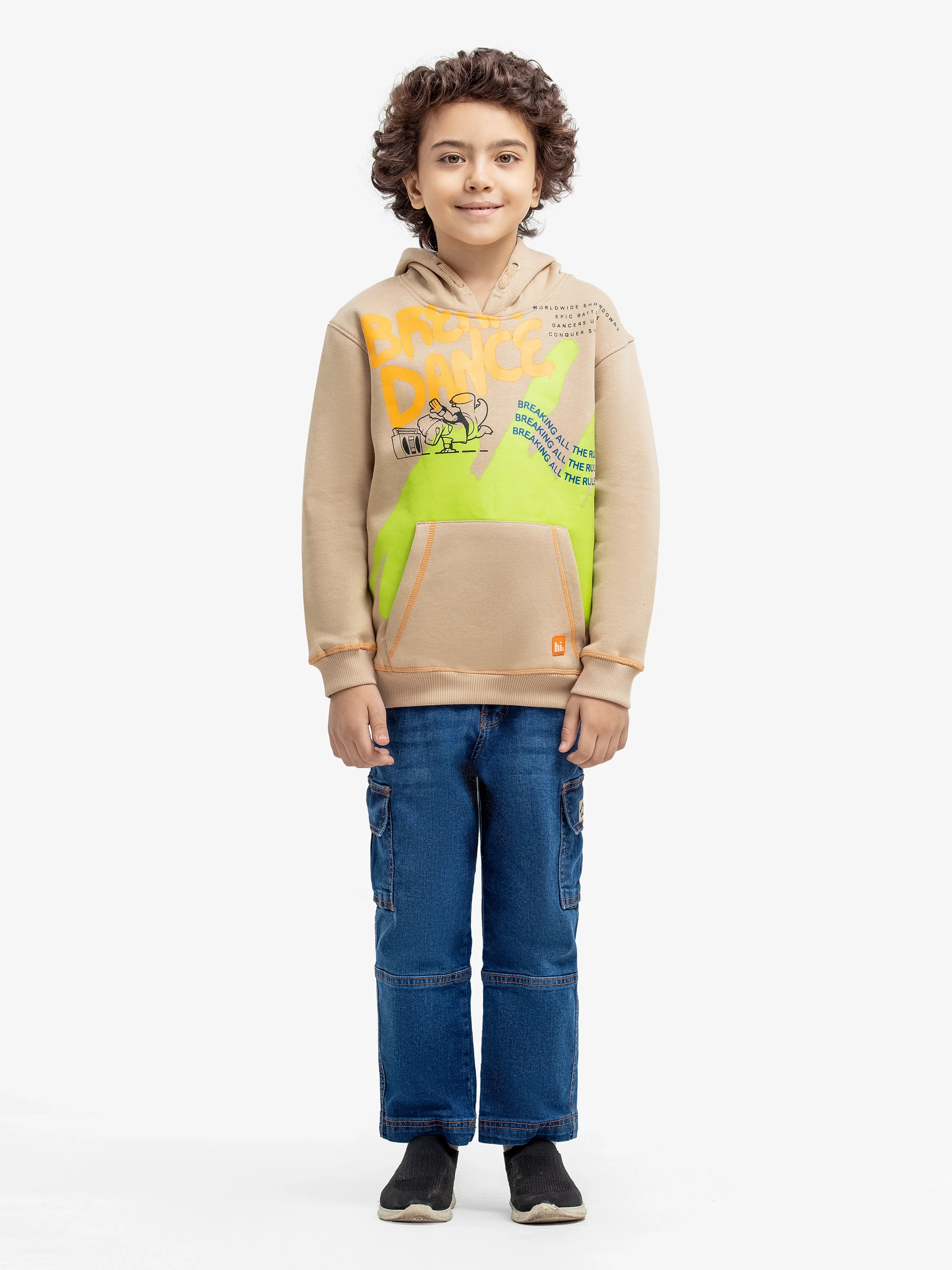 Boy's Beige Hoodie - EBTH24-021 - Image 2