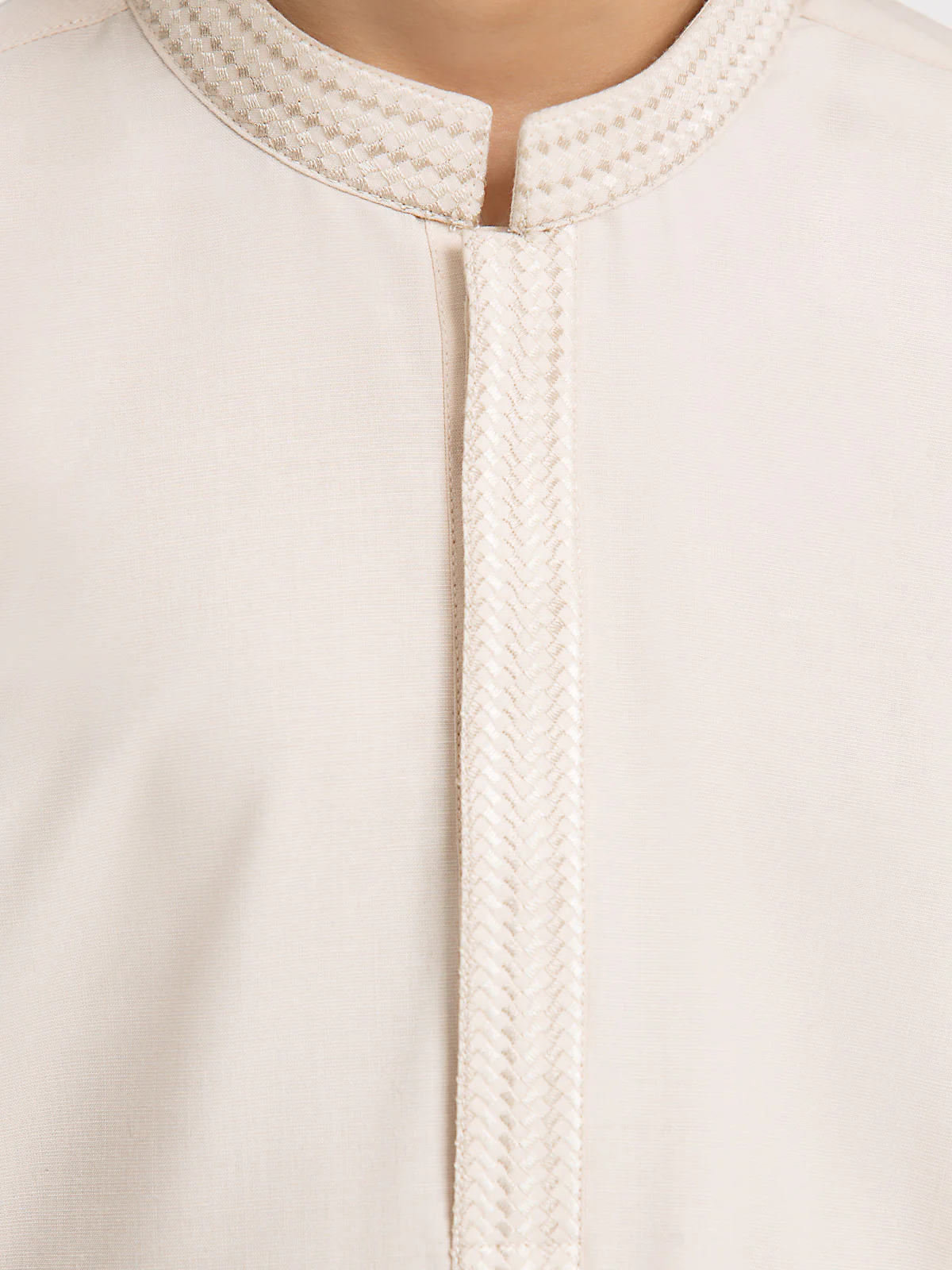 Boy's Beige Kurta Pajama - EBTKP24-006 - Image 3