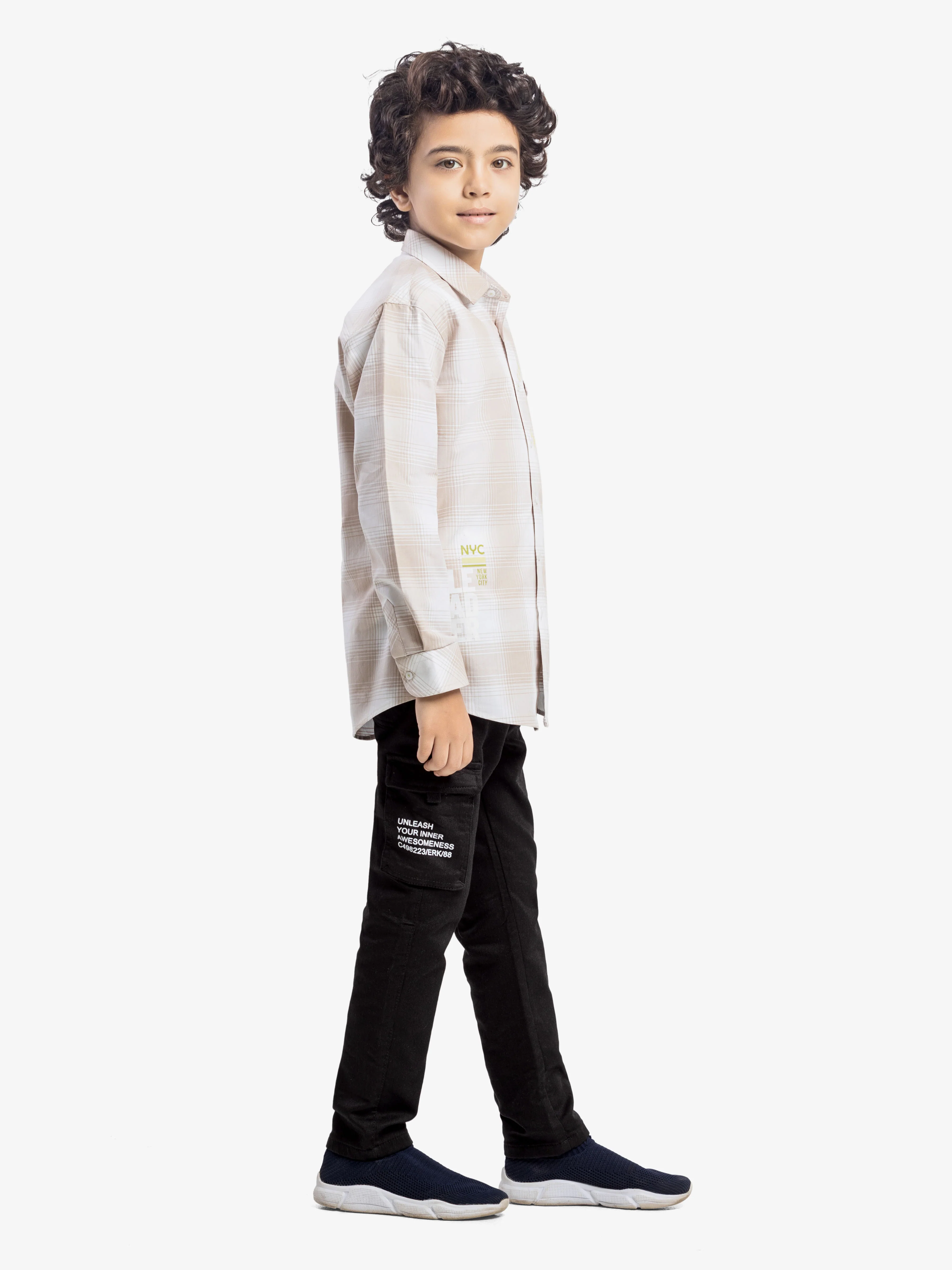 Boy's Beige Shirt & T-Shirt - EBTSF5-27653-2P - Image 5
