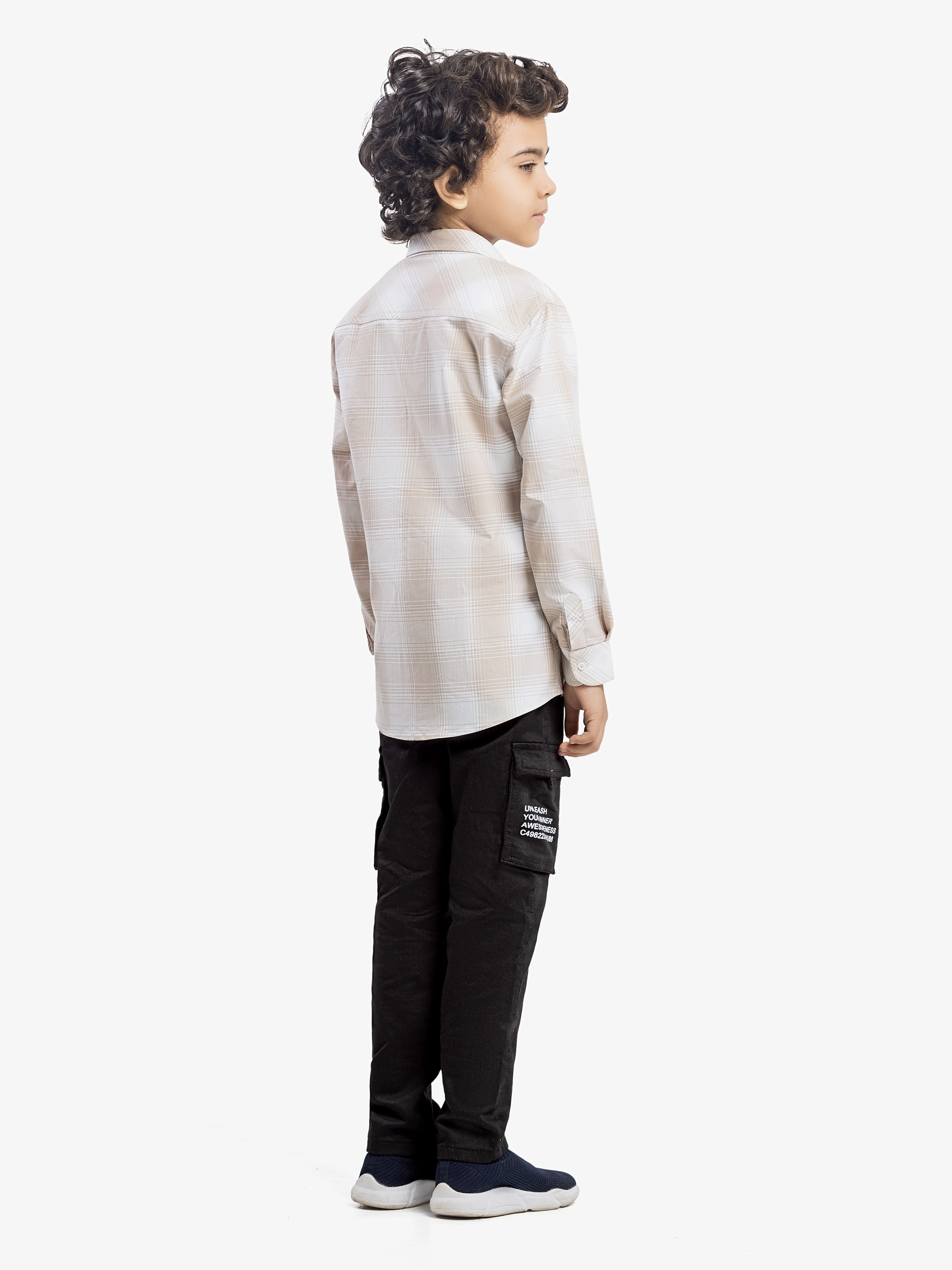 Boy's Beige Shirt & T-Shirt - EBTSF5-27653-2P - Image 6