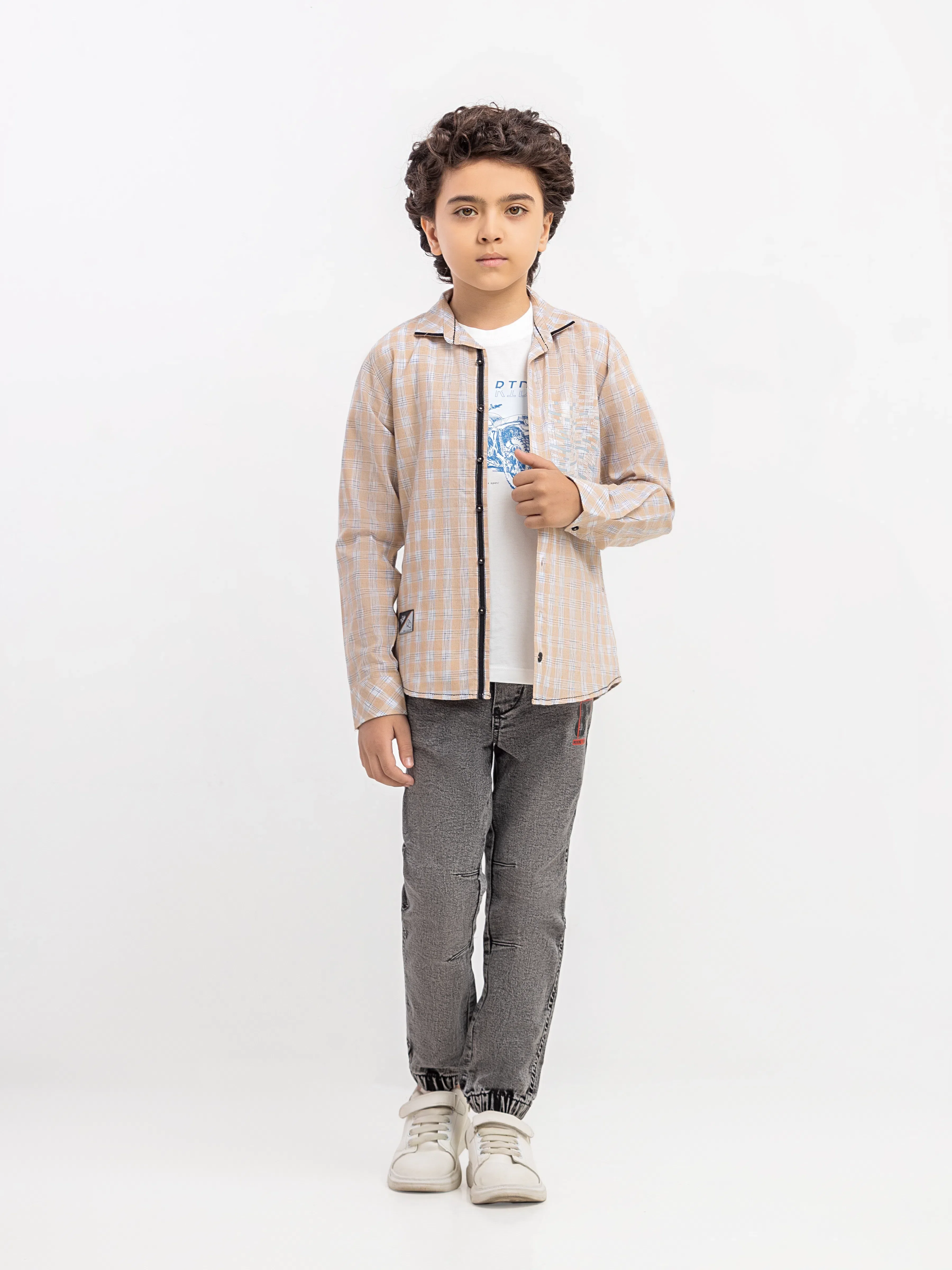 Boy's Beige Shirt - EBTSF6-27692-2P