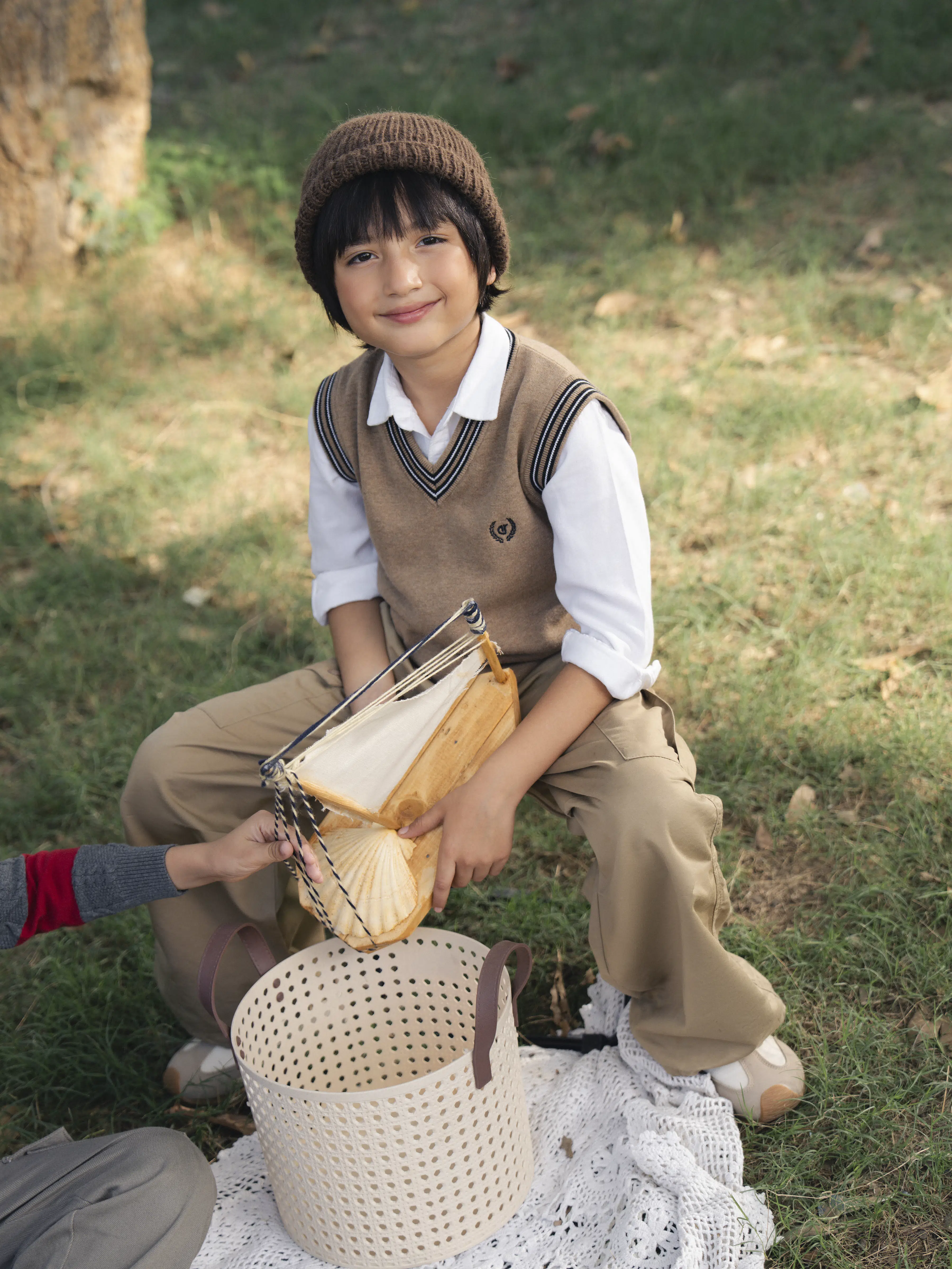 Boy's Beige Sweater - EBTSWT5-014 - Image 2