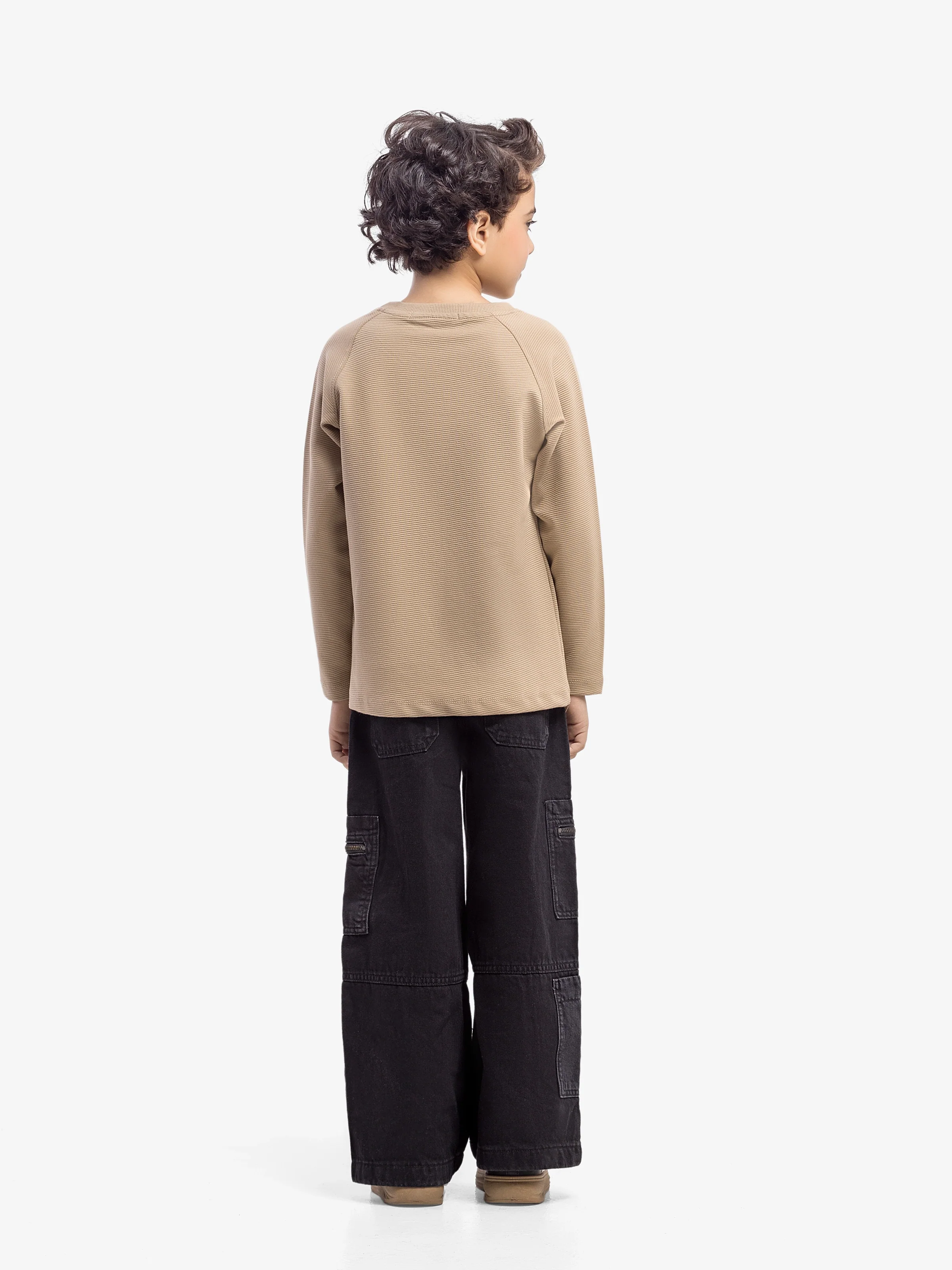 Boy's Beige Sweatshirt - EBTSS5-003 - Image 5