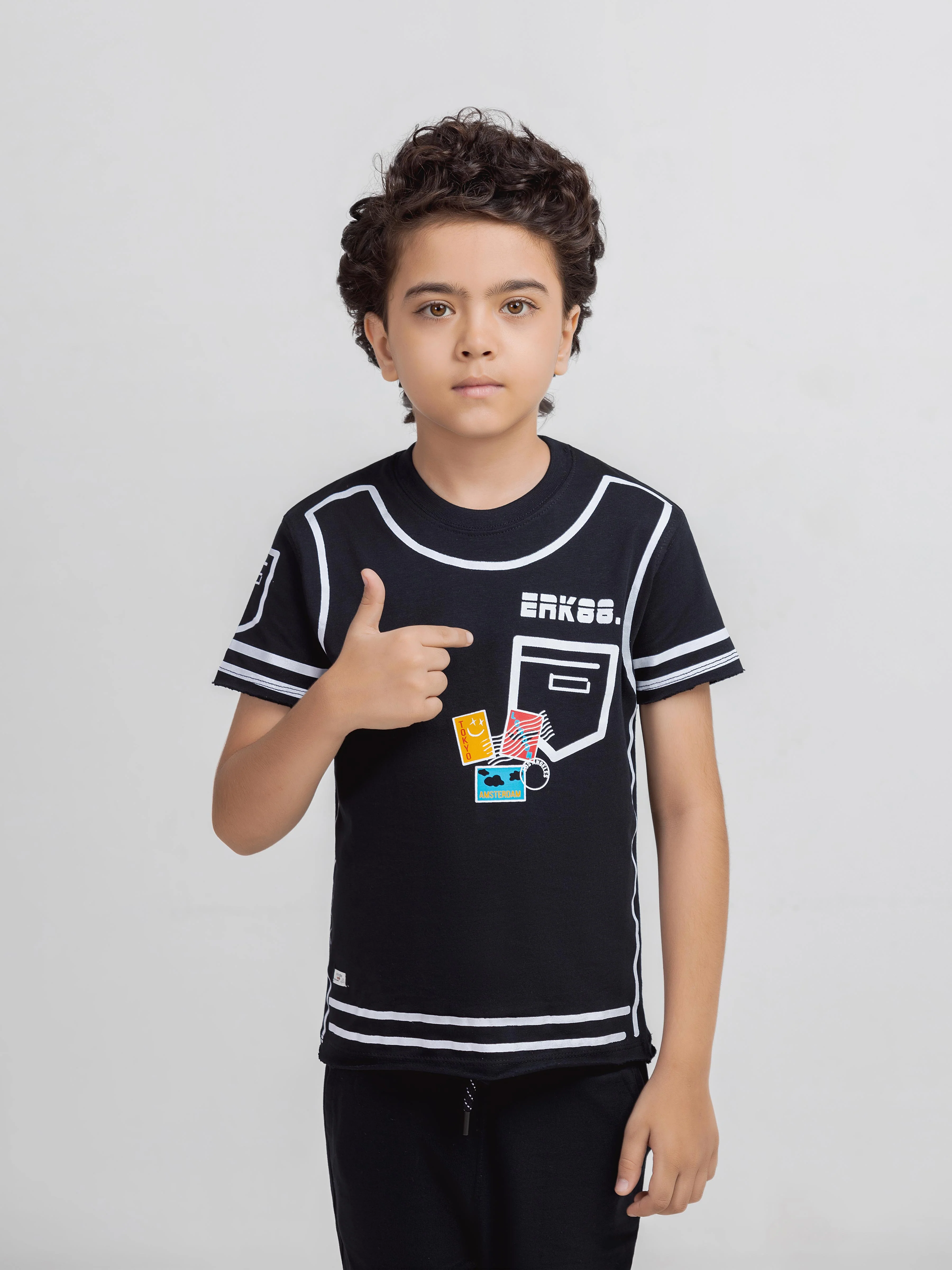 Boy's Black Co Ord Set - EBTCS6-017 - Image 2