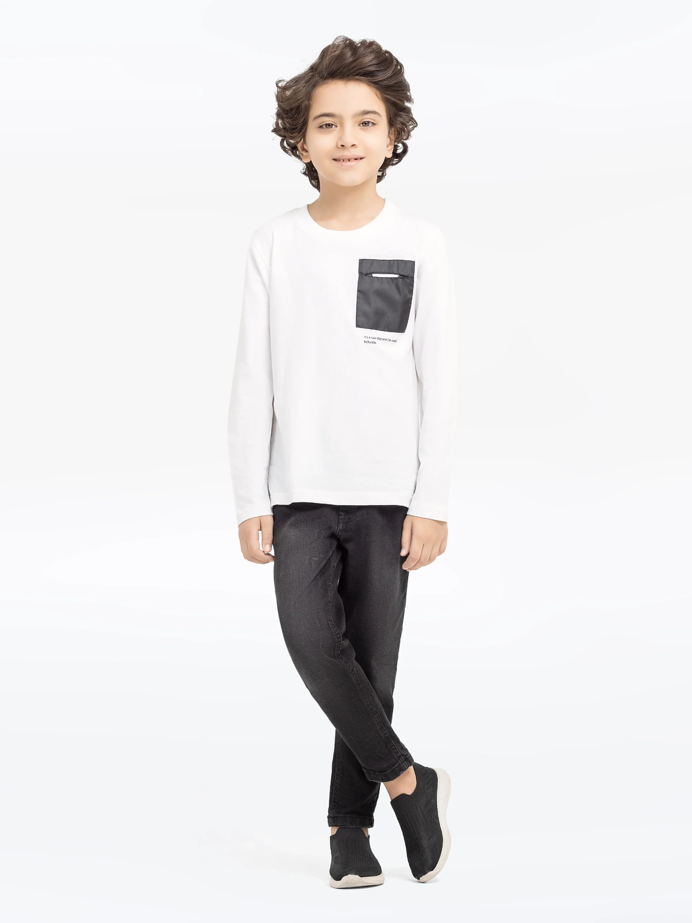 Boy's Black Denim Pant - EBBDP5-012 - Image 2