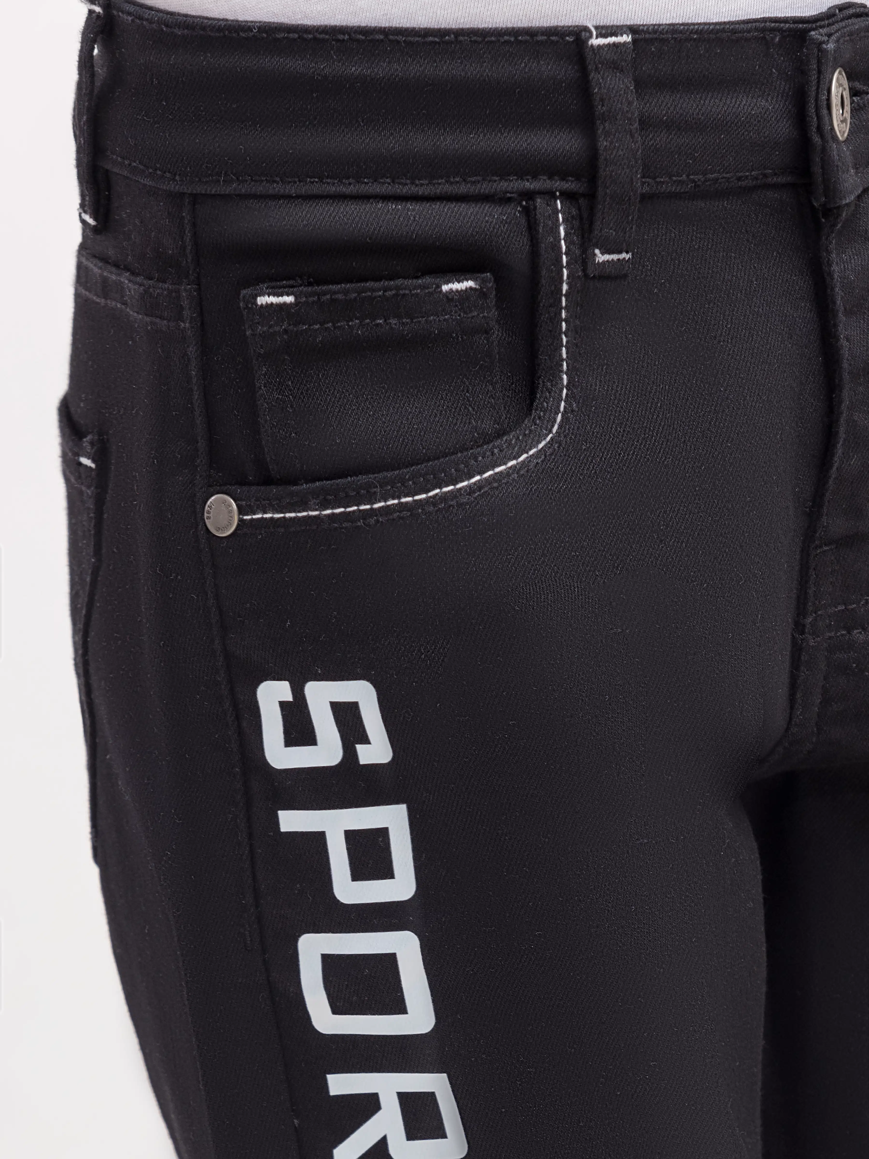 Boy's Black Denim Pant - EBBDP6-004 - Image 2