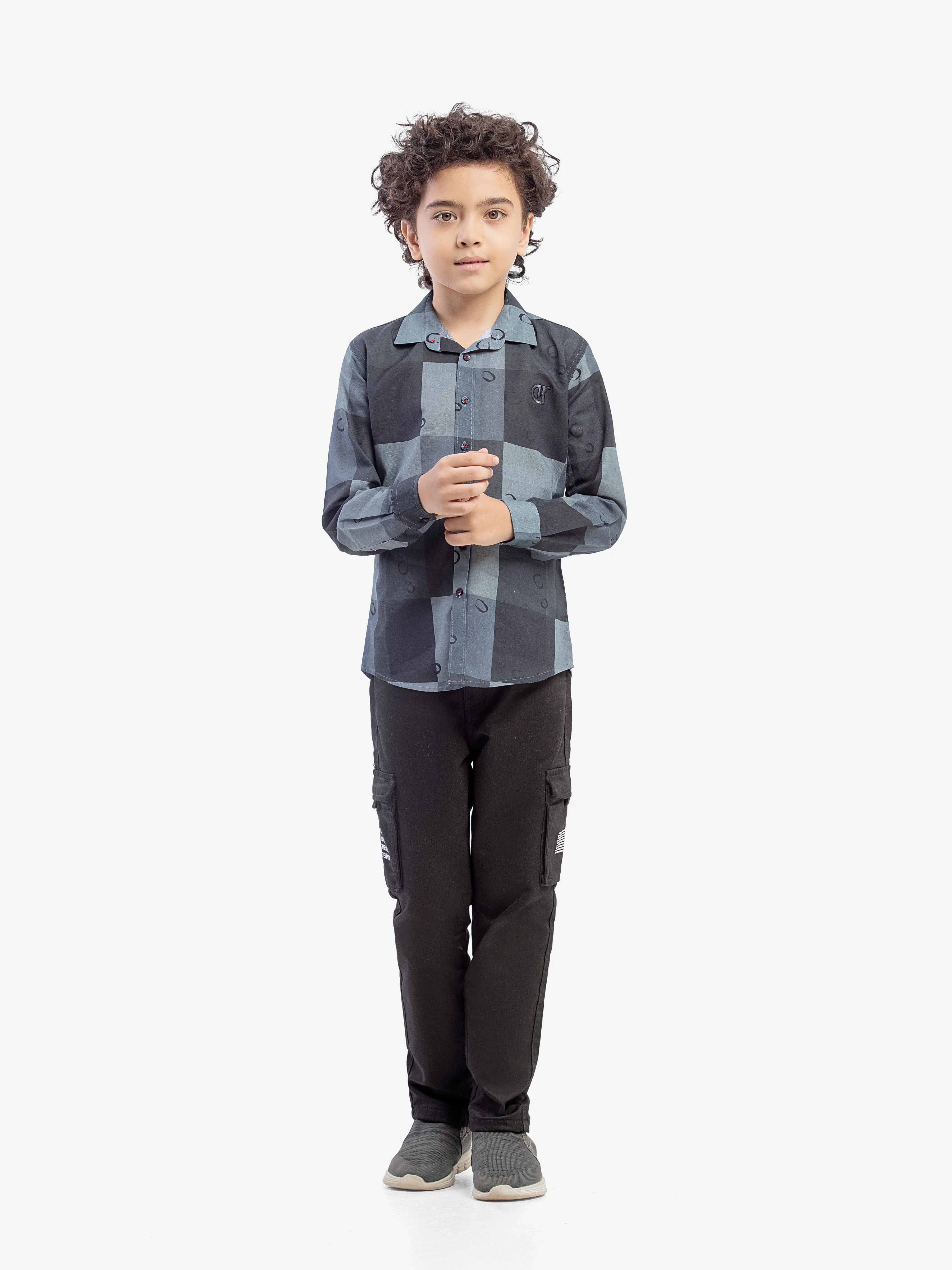 Boy's Black & Grey Shirt - EBTS5-27618 - Image 3