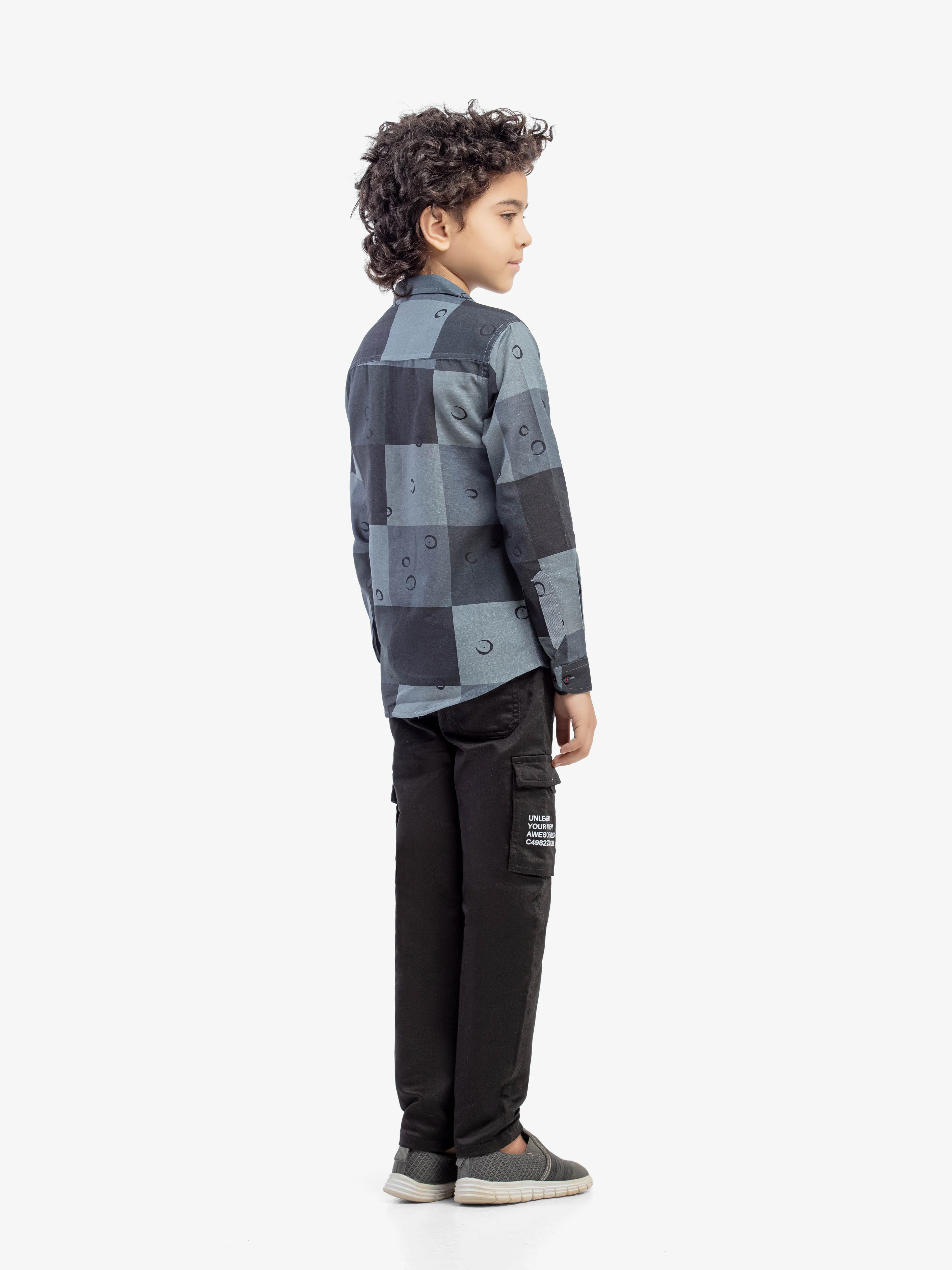 Boy's Black & Grey Shirt - EBTS5-27618 - Image 4