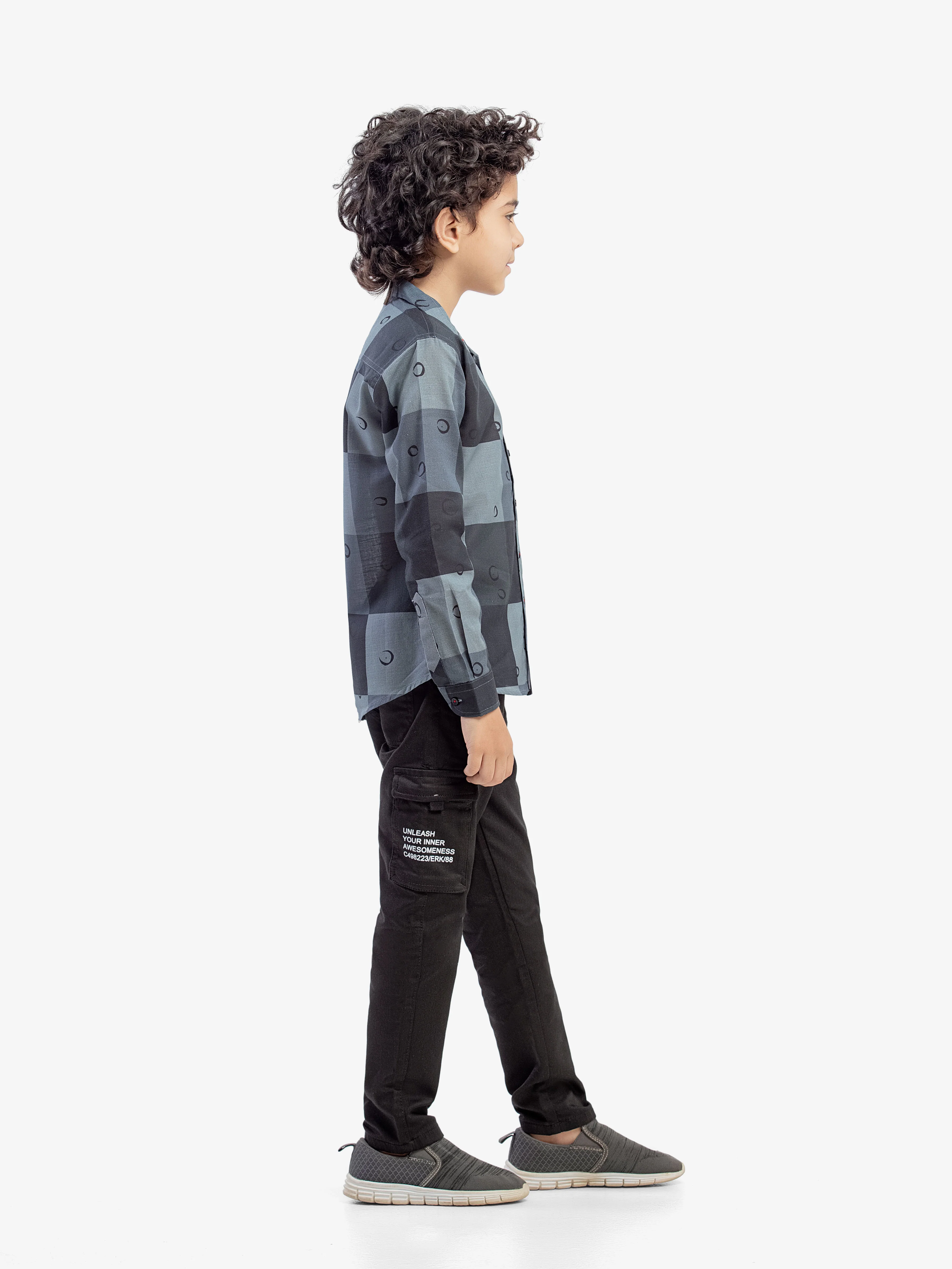 Boy's Black & Grey Shirt - EBTS5-27618 - Image 5
