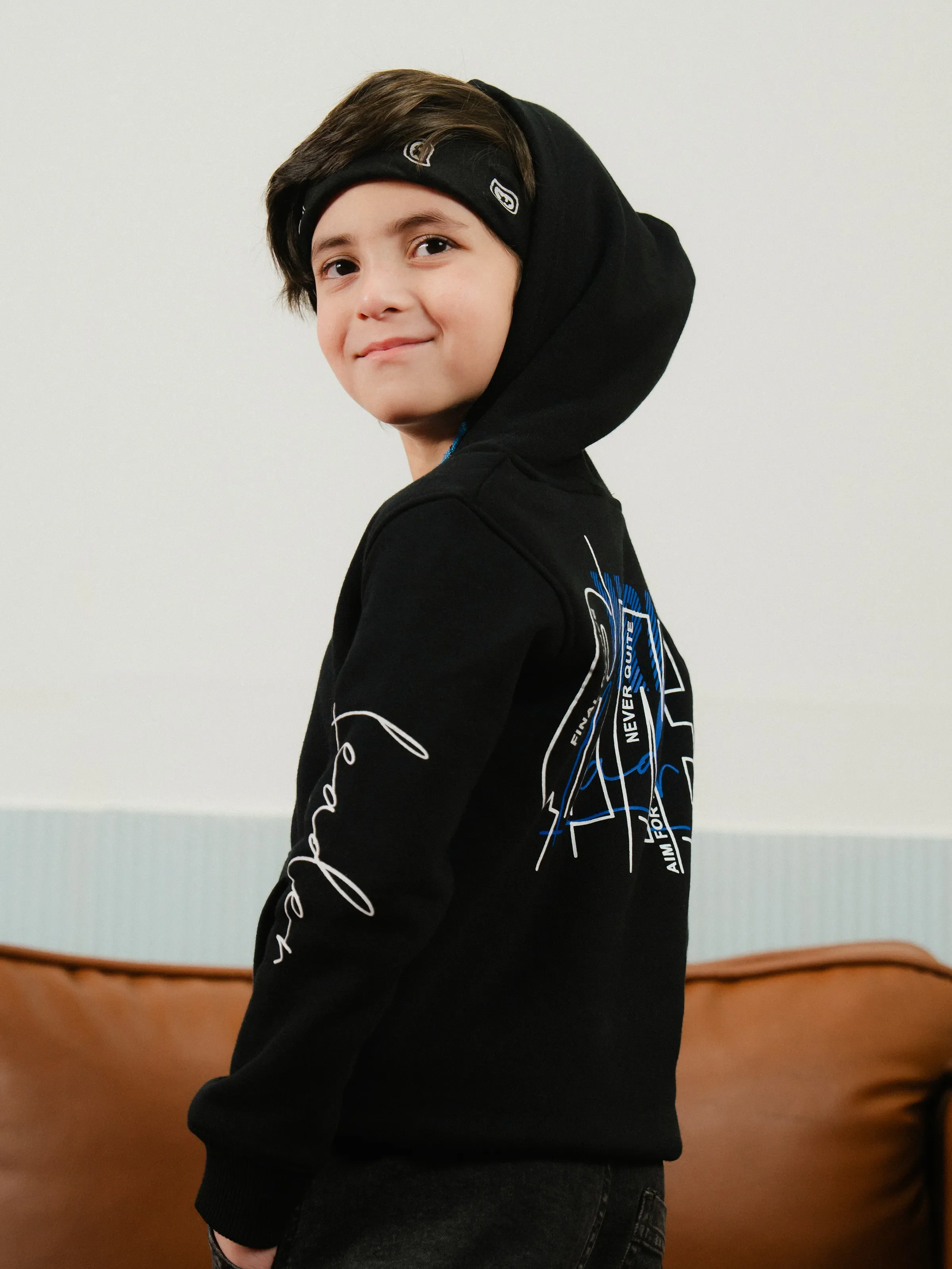 Boy's Black Hoodie - EBTH24-010 - Image 4