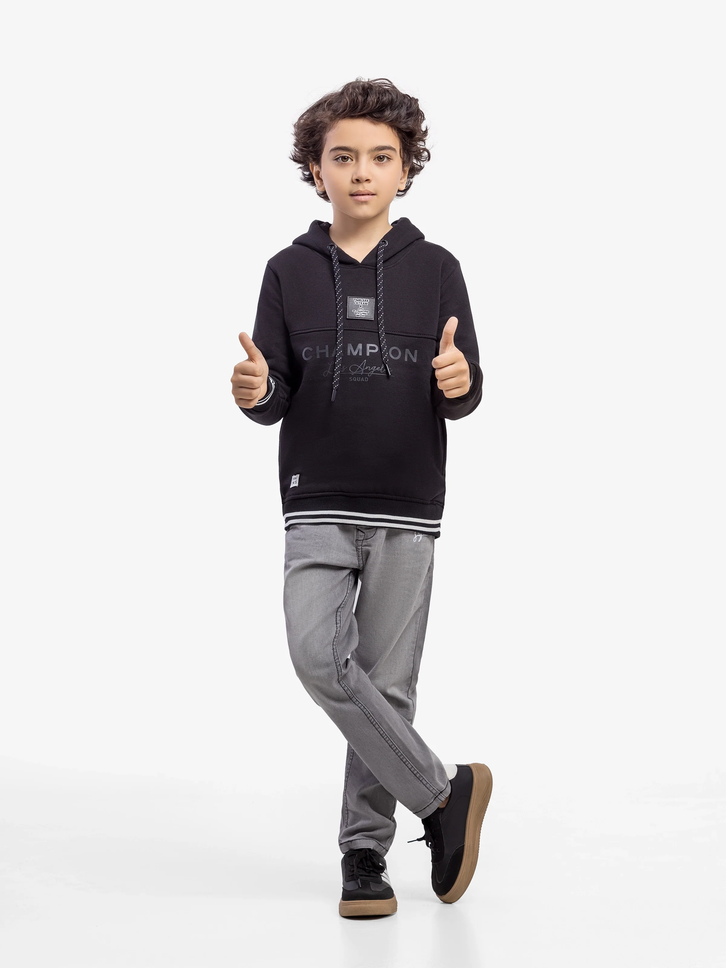 Boy's Black Hoodie - EBTH5-010 - Image 3