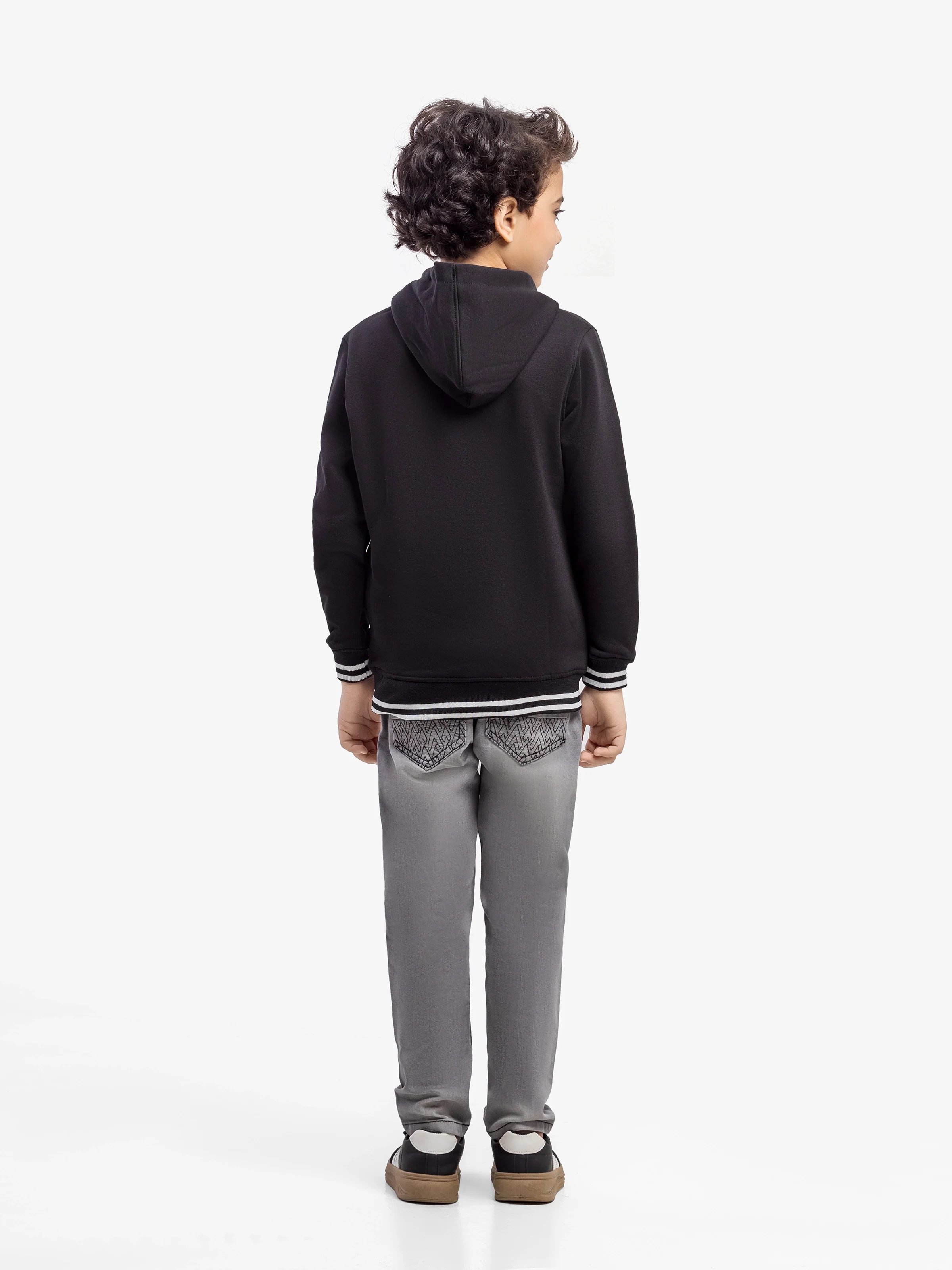 Boy's Black Hoodie - EBTH5-010 - Image 5