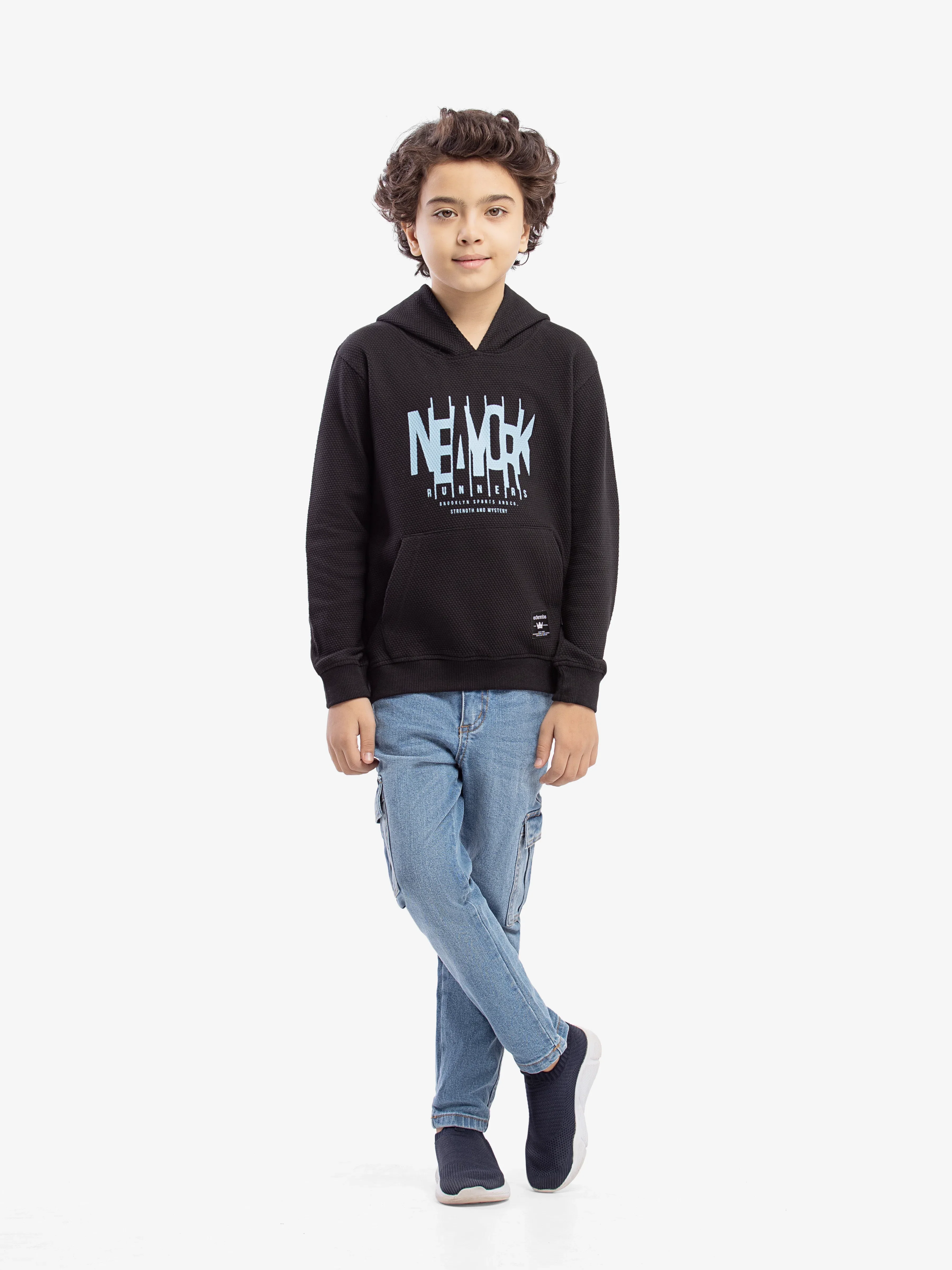 Boy's Black Hoodie - EBTH5-023 - Image 2