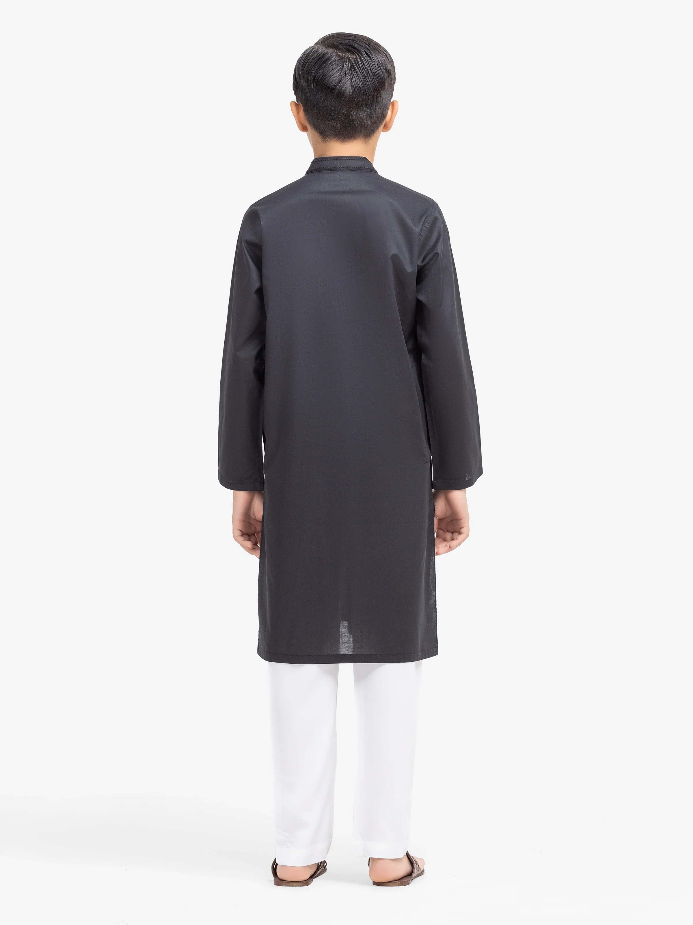 Boy's Black Kurta - EBTK25-4003 - Image 5