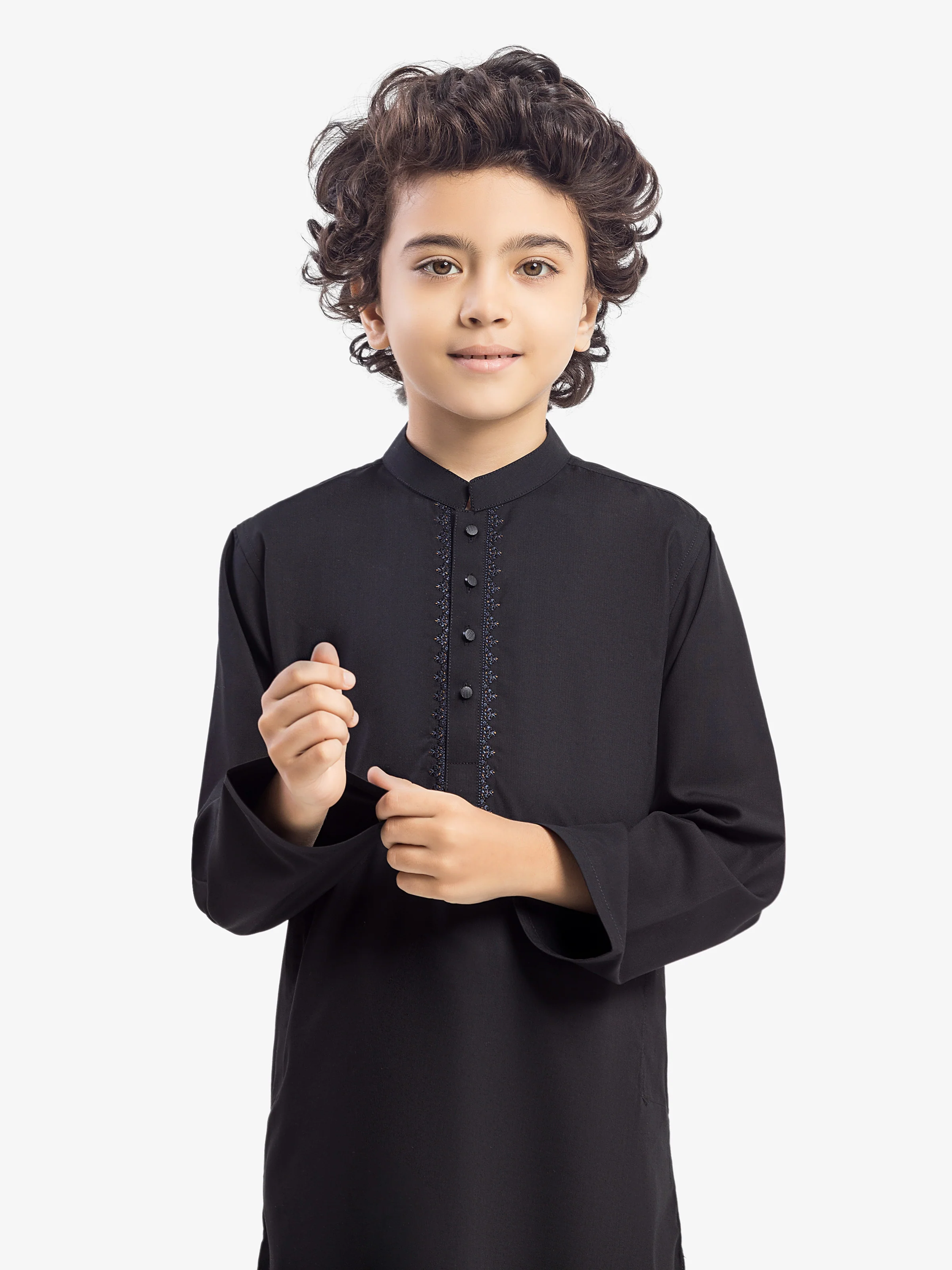 Boy's Black Kurta Pajama - EBTKP5-024 - Image 2