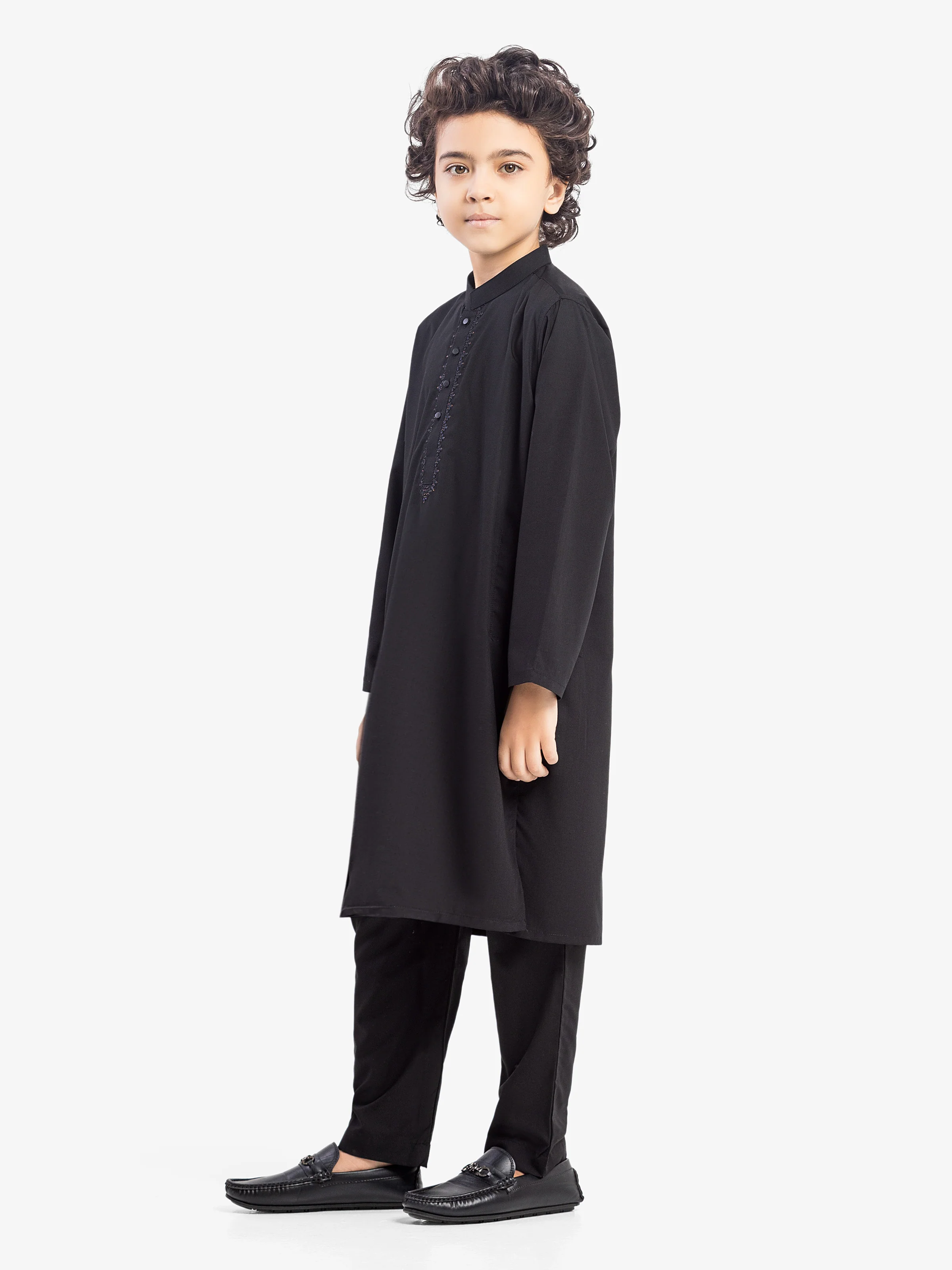 Boy's Black Kurta Pajama - EBTKP5-024 - Image 4