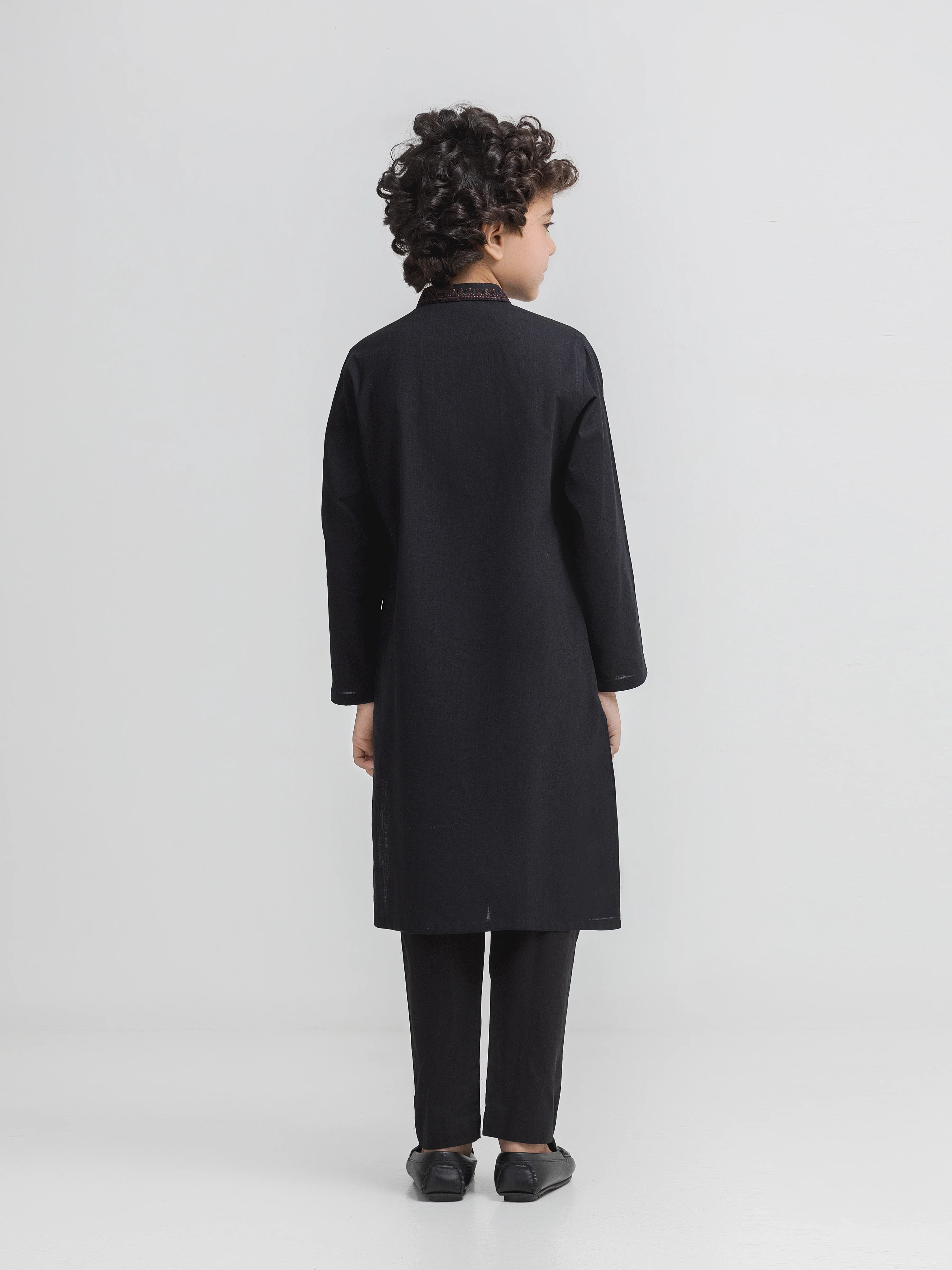 Boy's Black Kurta Pajama - EBTKP6-035 - Image 4