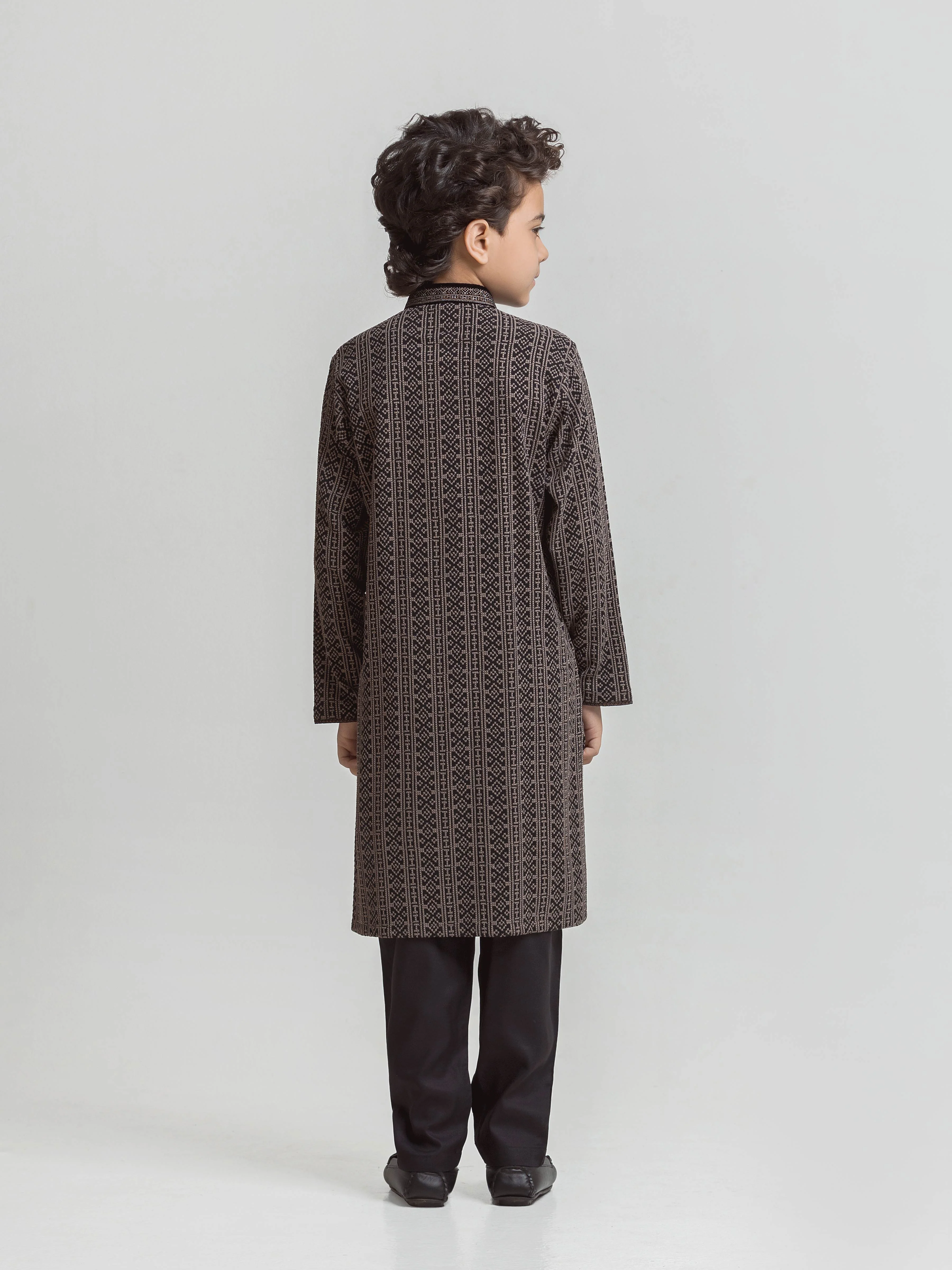 Boy's Black Kurta Pajama - ECBTKP6-013 - Image 3