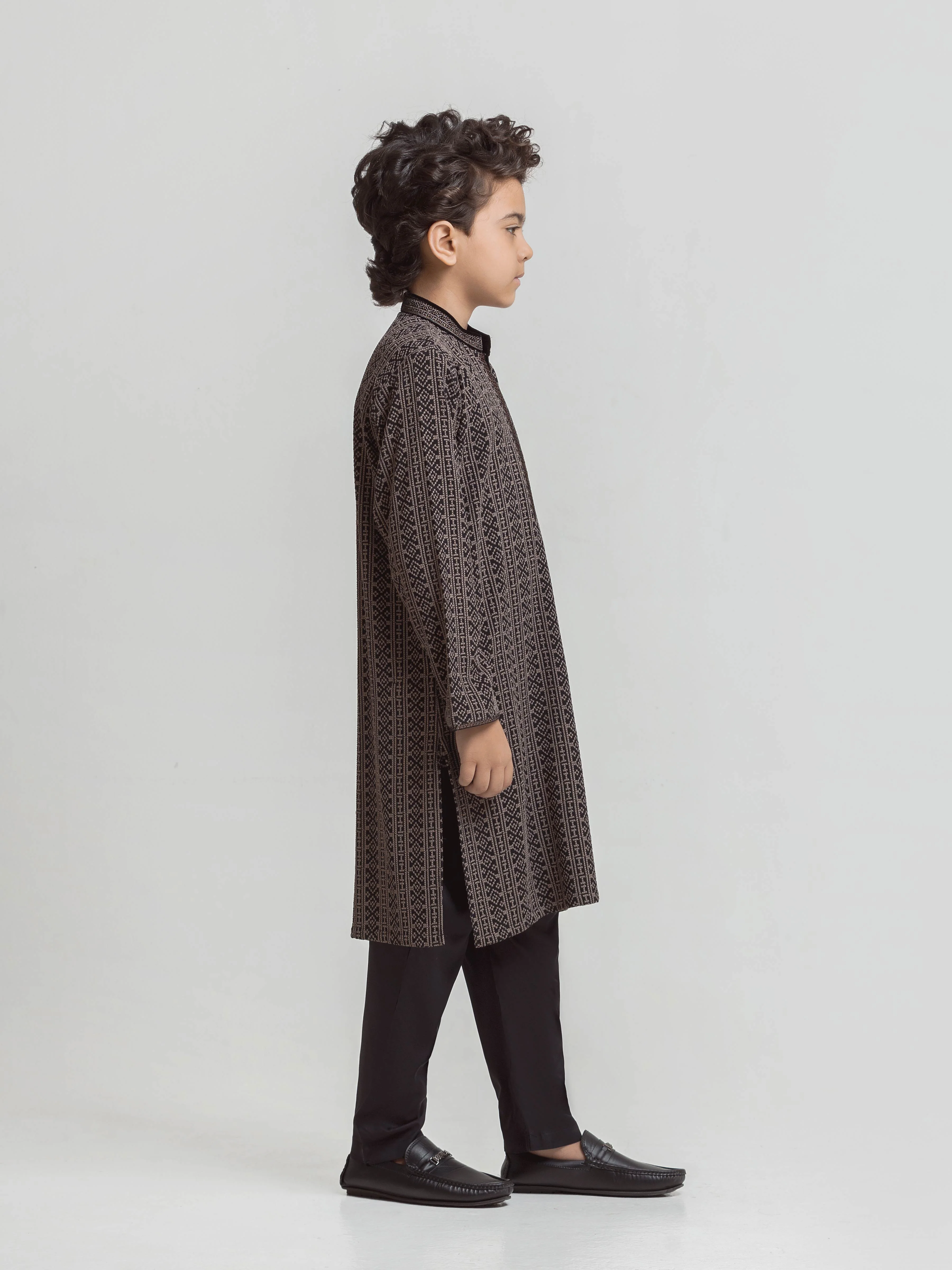 Boy's Black Kurta Pajama - ECBTKP6-013 - Image 5