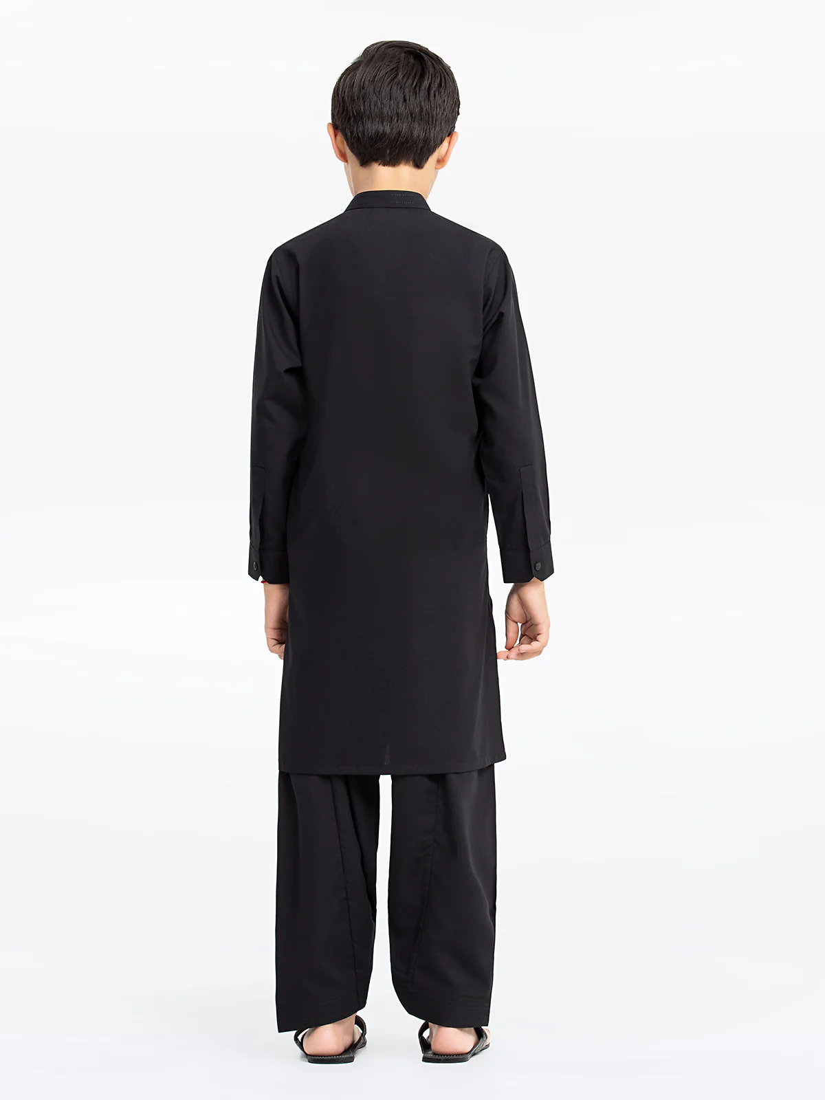 Boy's Black Kurta Shalwar - EBTKS24-3946 - Image 5