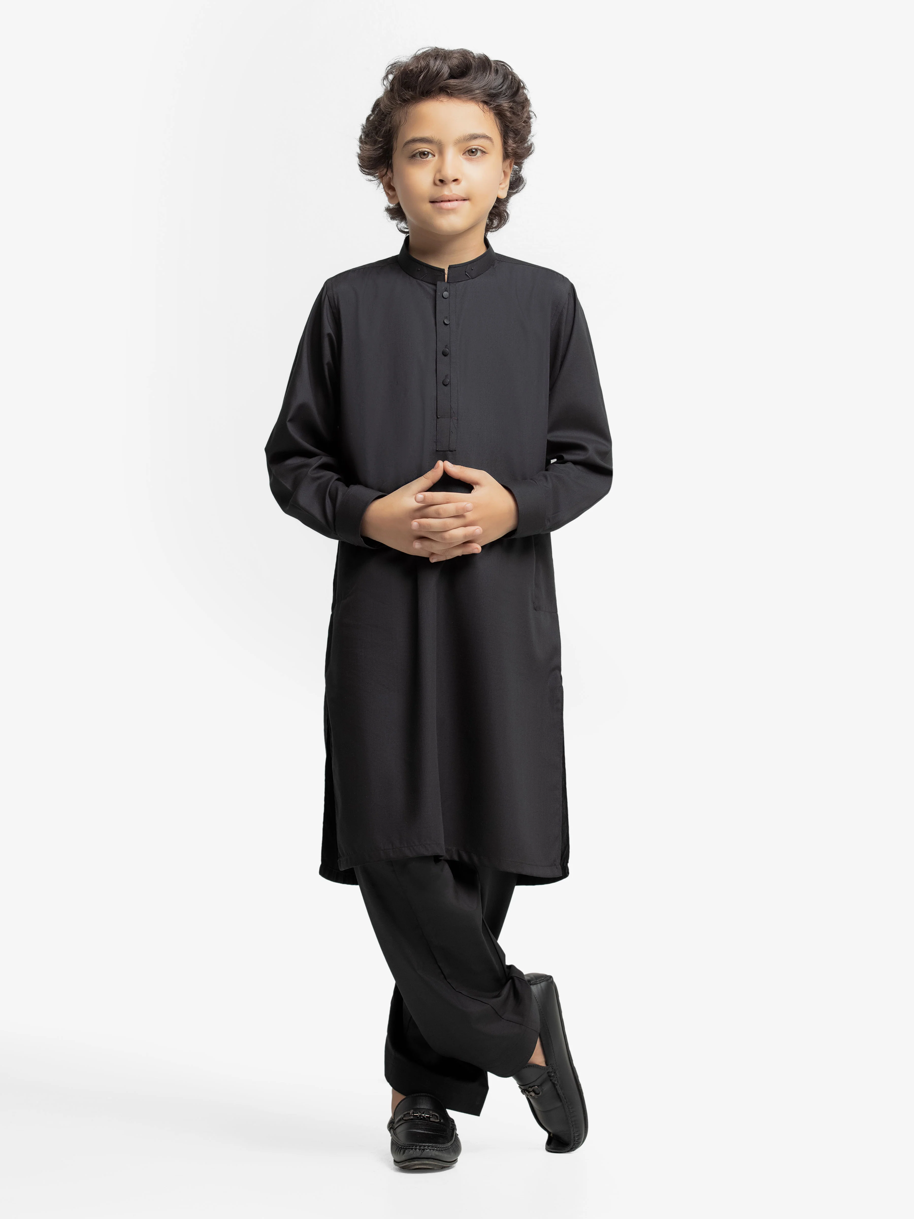 Boy's Black Kurta Shalwar - EBTKS5-4032