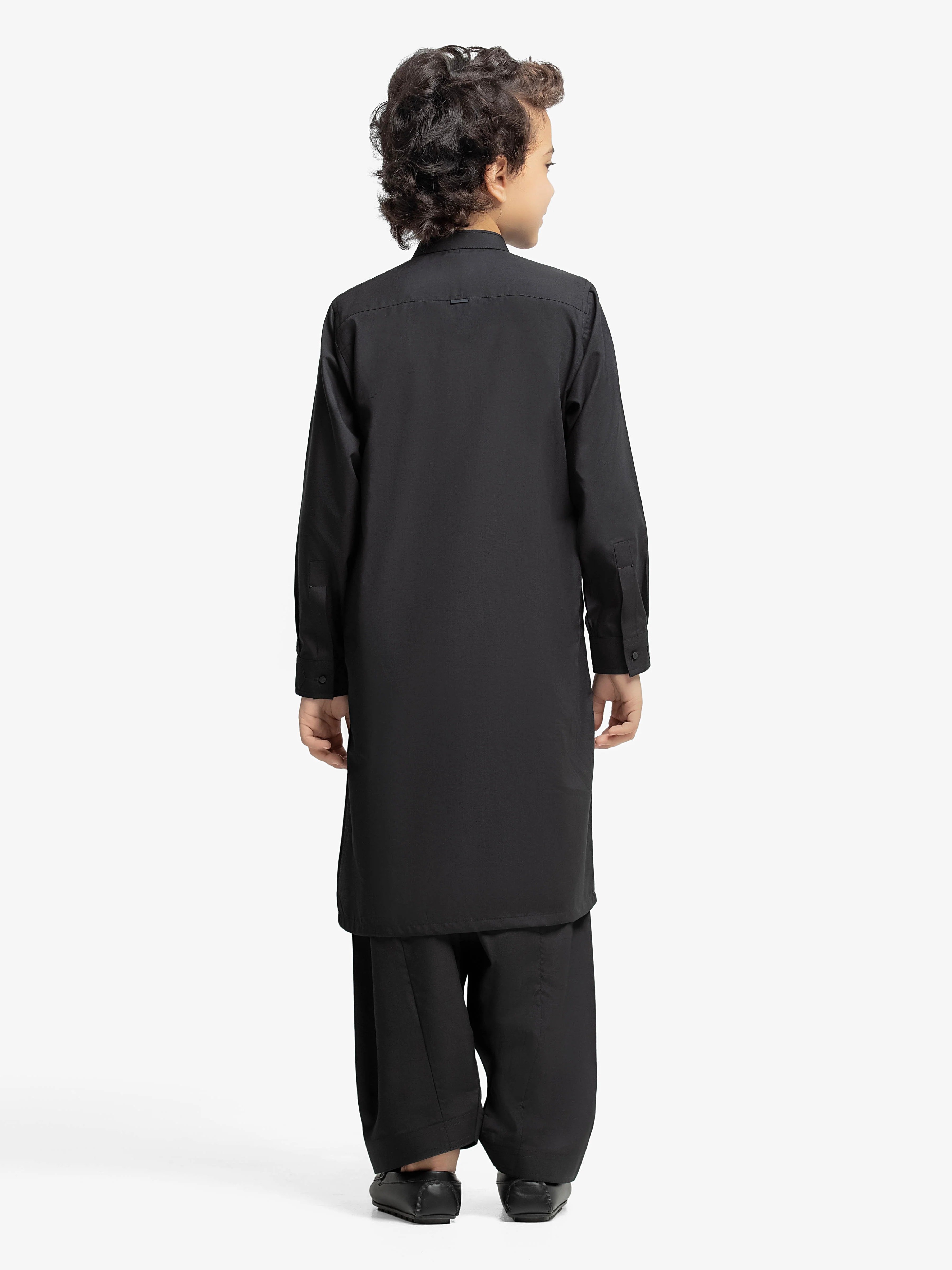 Boy's Black Kurta Shalwar - EBTKS5-4032 - Image 5