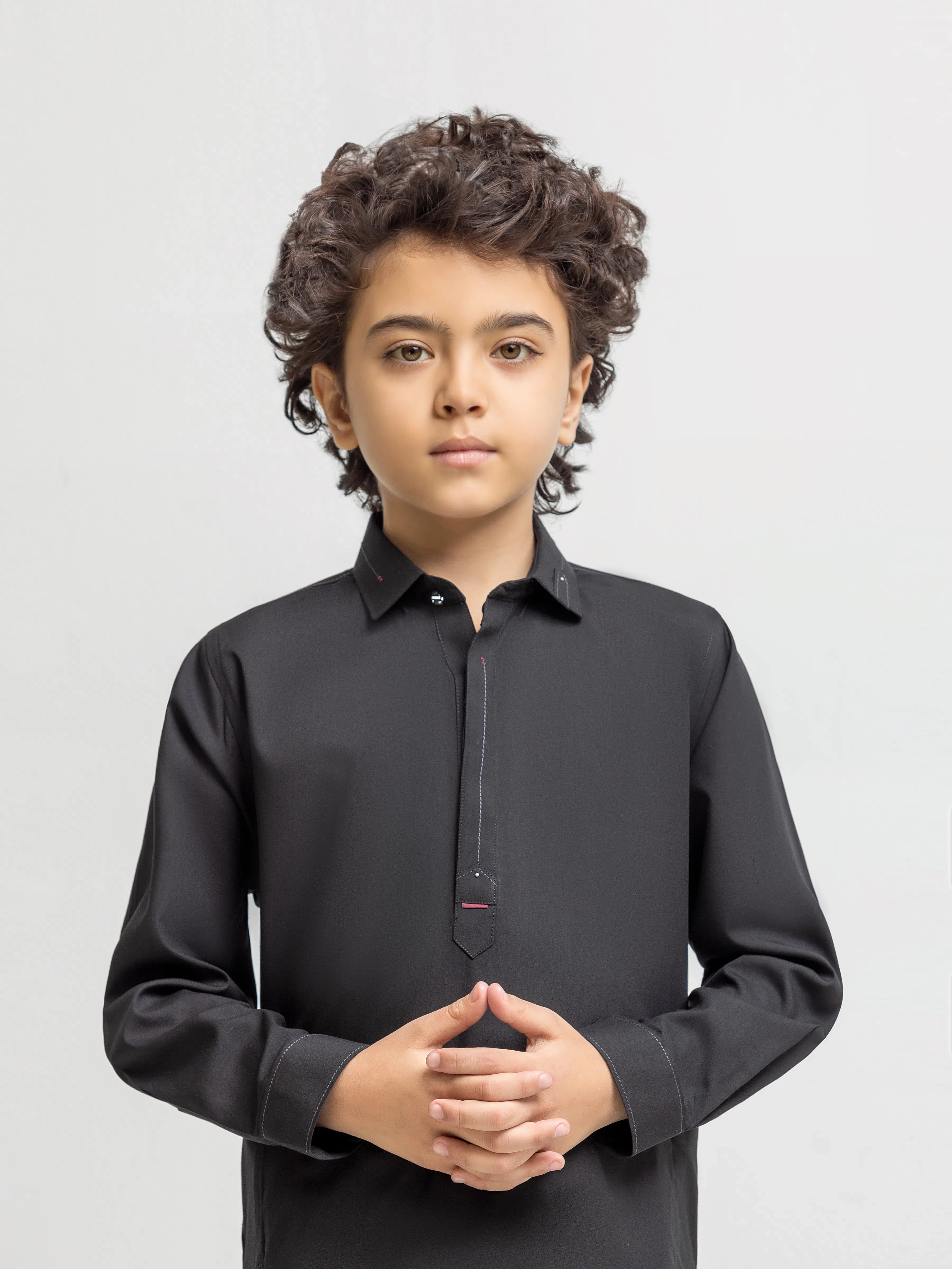 Boy's Black Kurta Shalwar - EBTKS6-4092 - Image 2