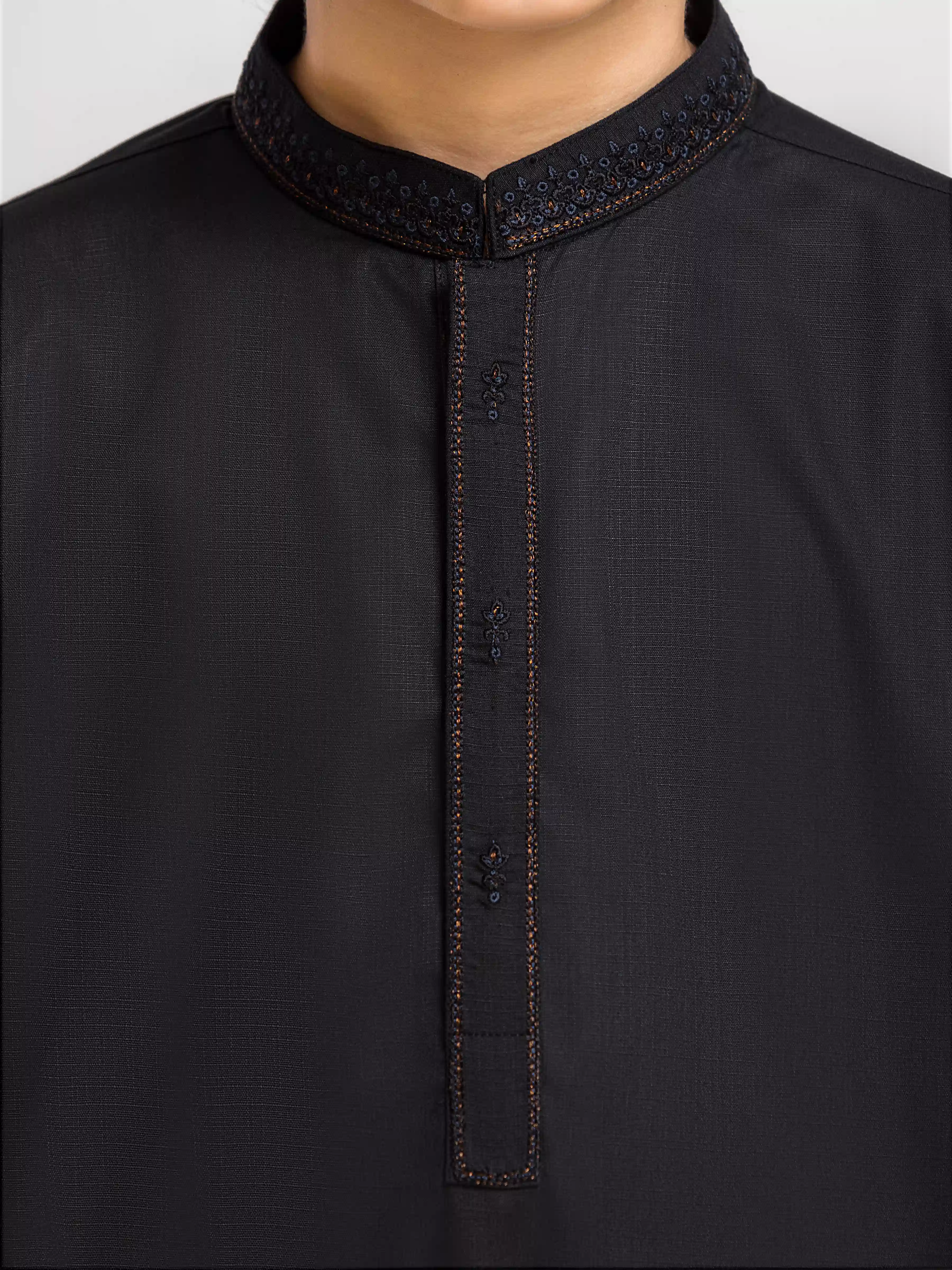 Boy's Black Kurta Shalwar - EBTKS6-4095 - Image 3