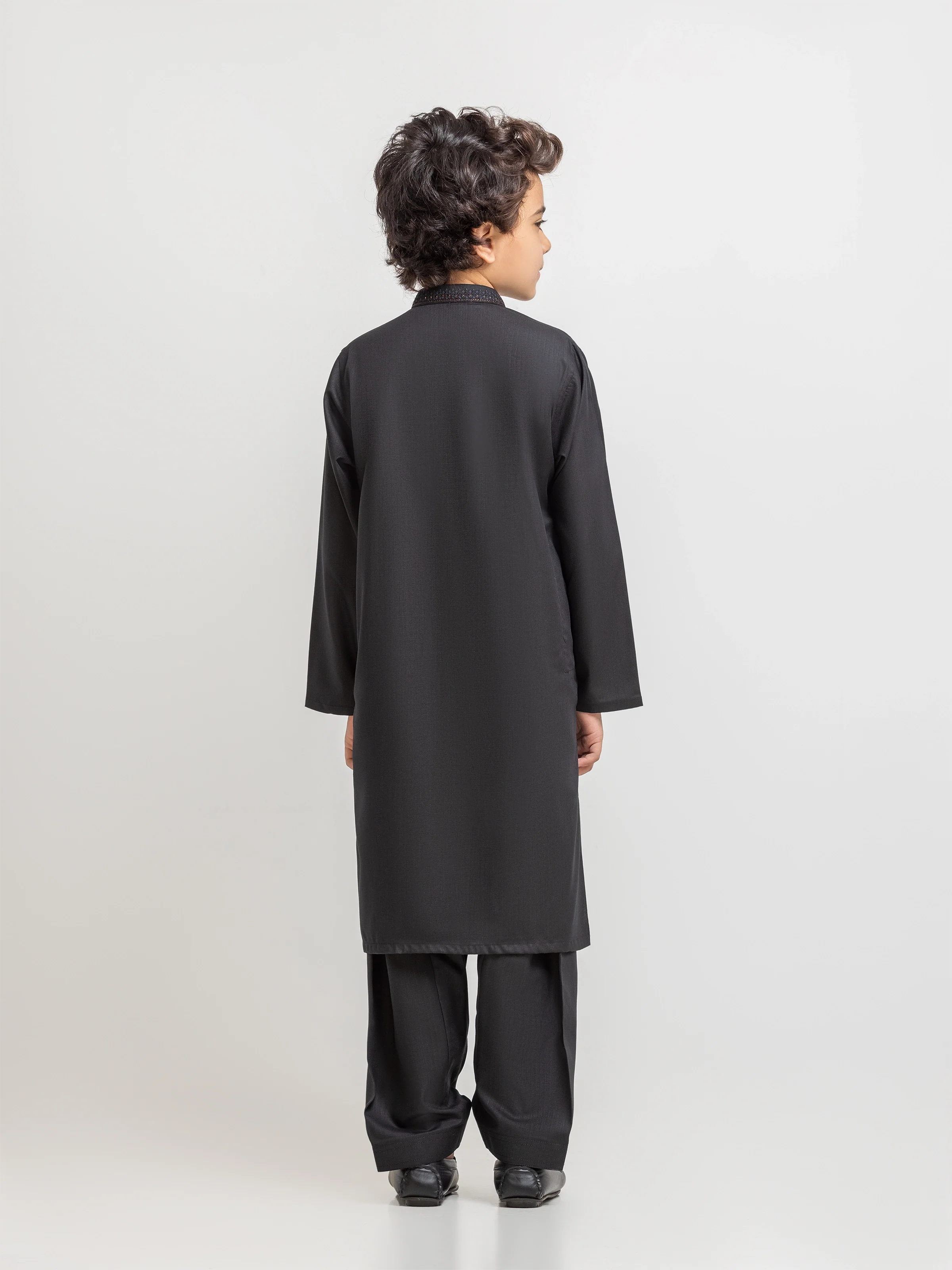 Boy's Black Kurta Shalwar - EBTKS6-4095 - Image 5