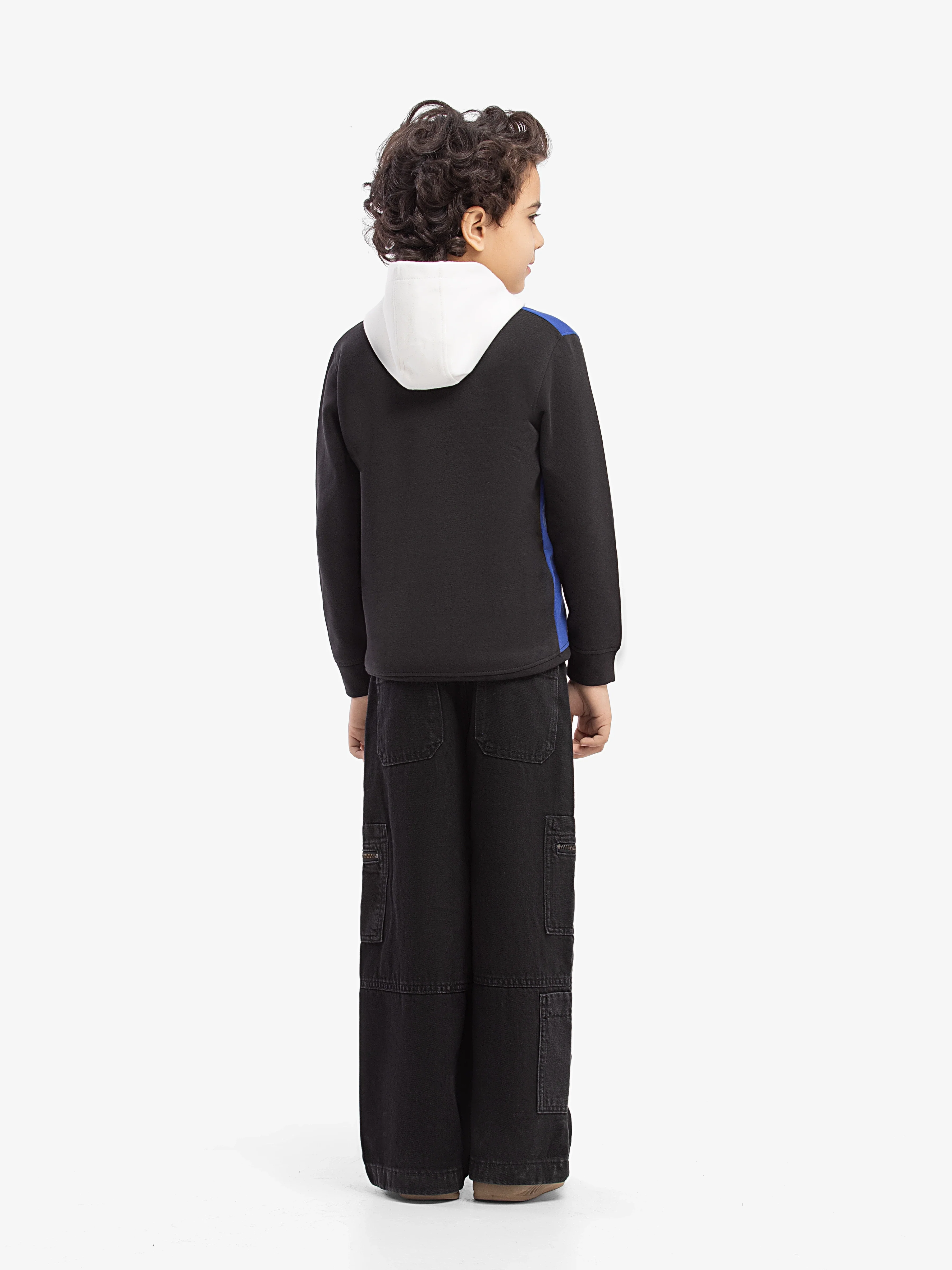 Boy's Black Multi Hoodie - EBTH5-011 - Image 5