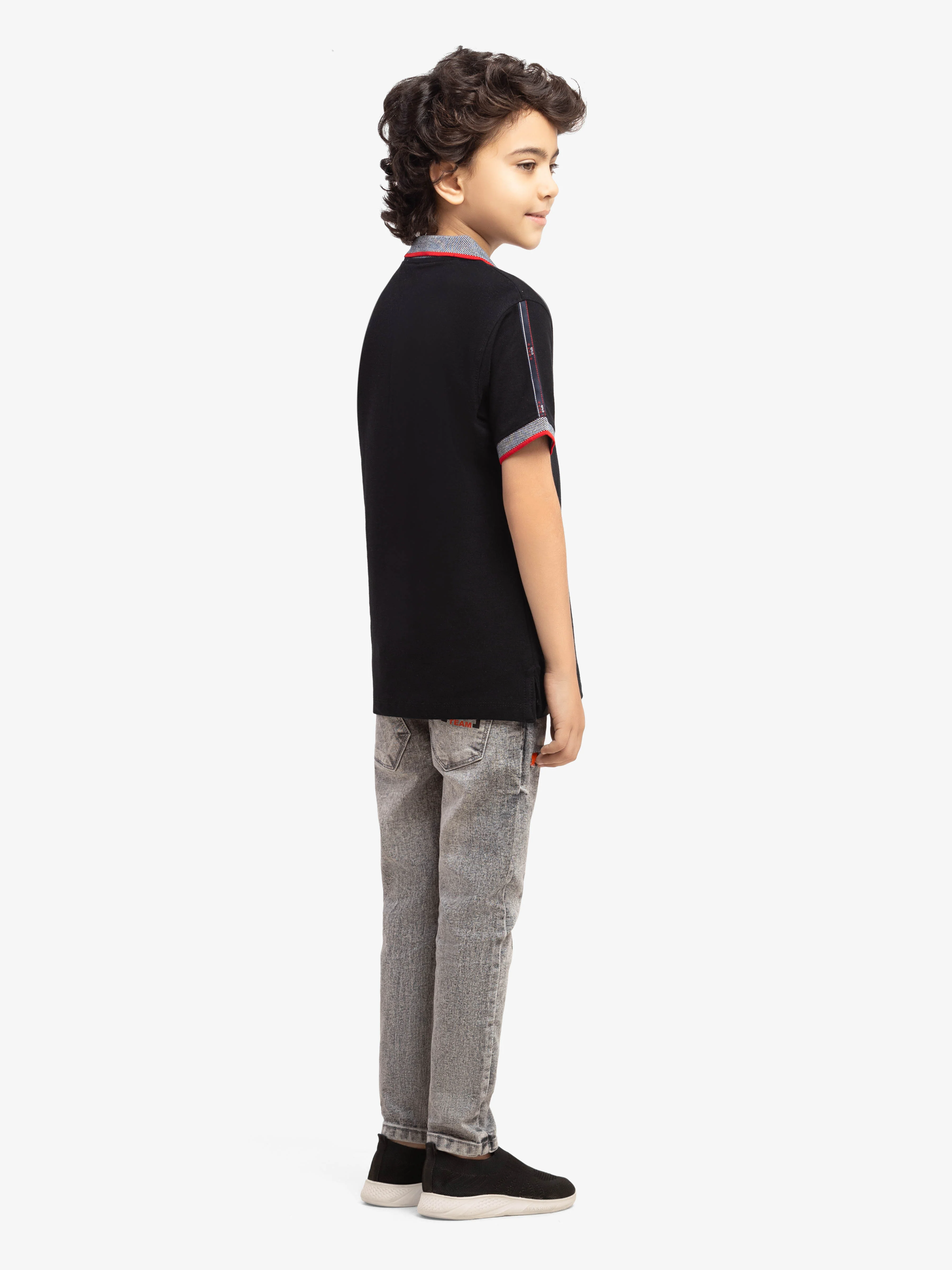 Boy's Black Polo Shirt - EBTPS5-011 - Image 5
