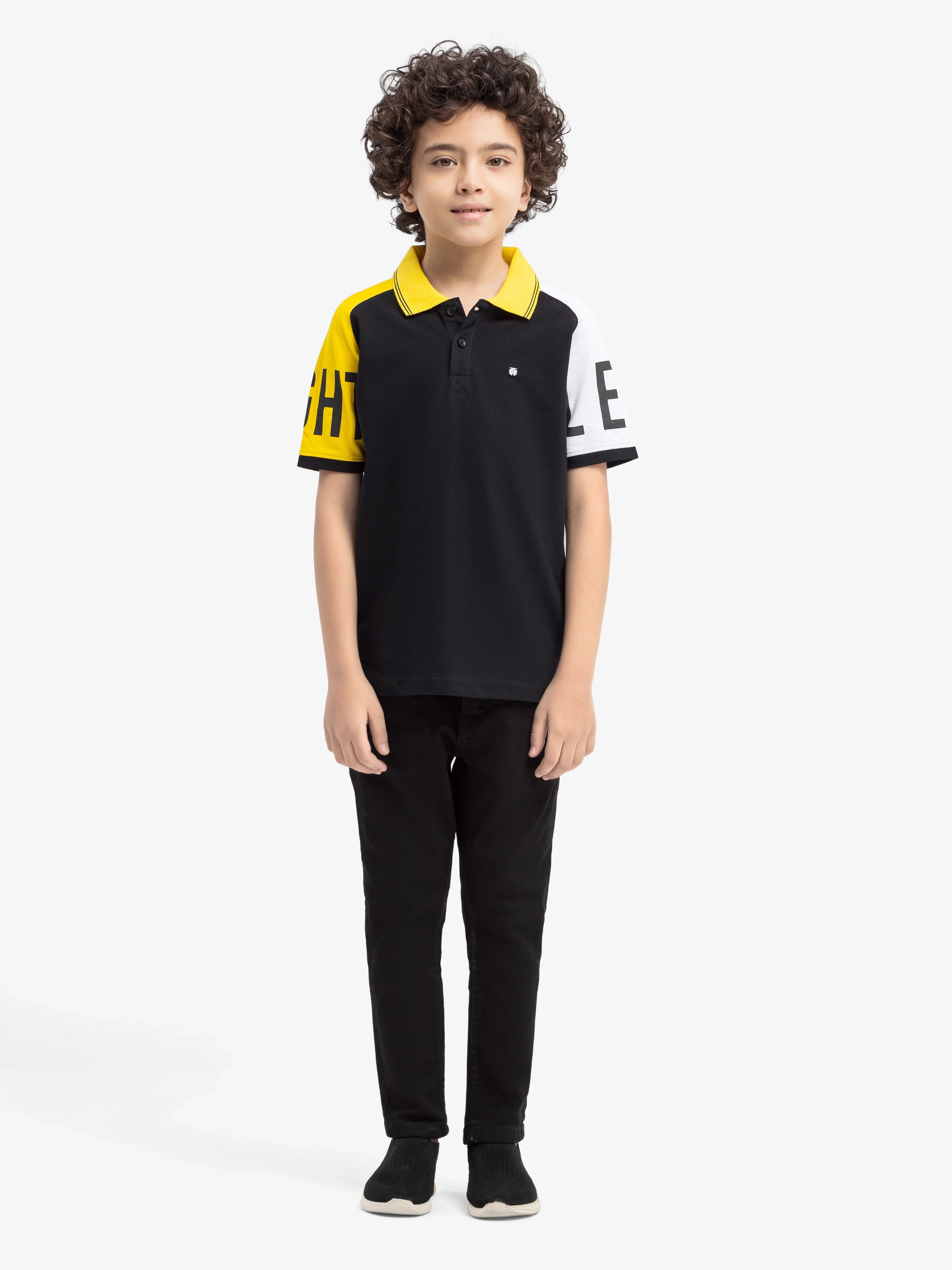 Boy's Black Polo Shirt - EBTPS5-013 - Image 2