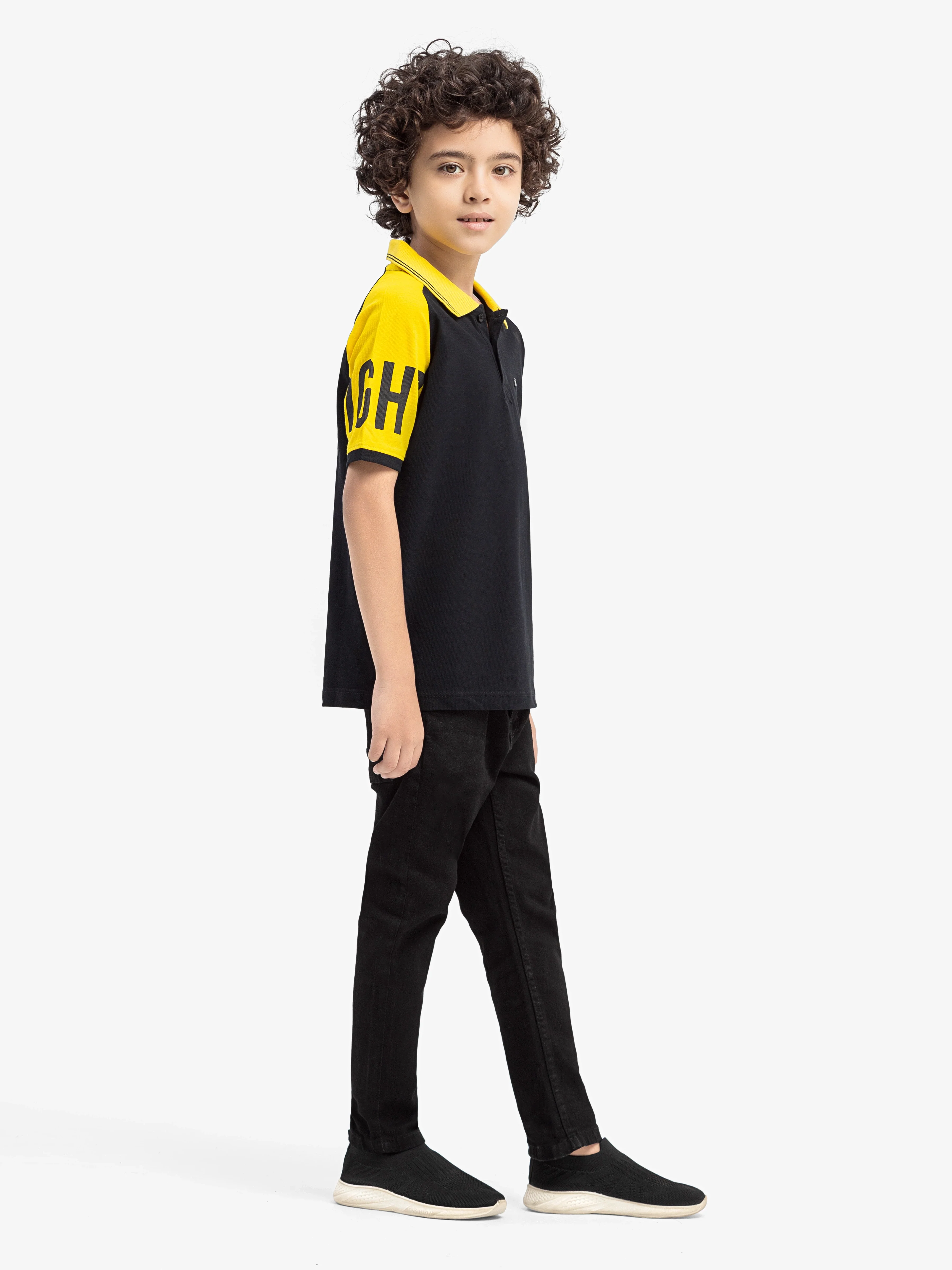 Boy's Black Polo Shirt - EBTPS5-013 - Image 5