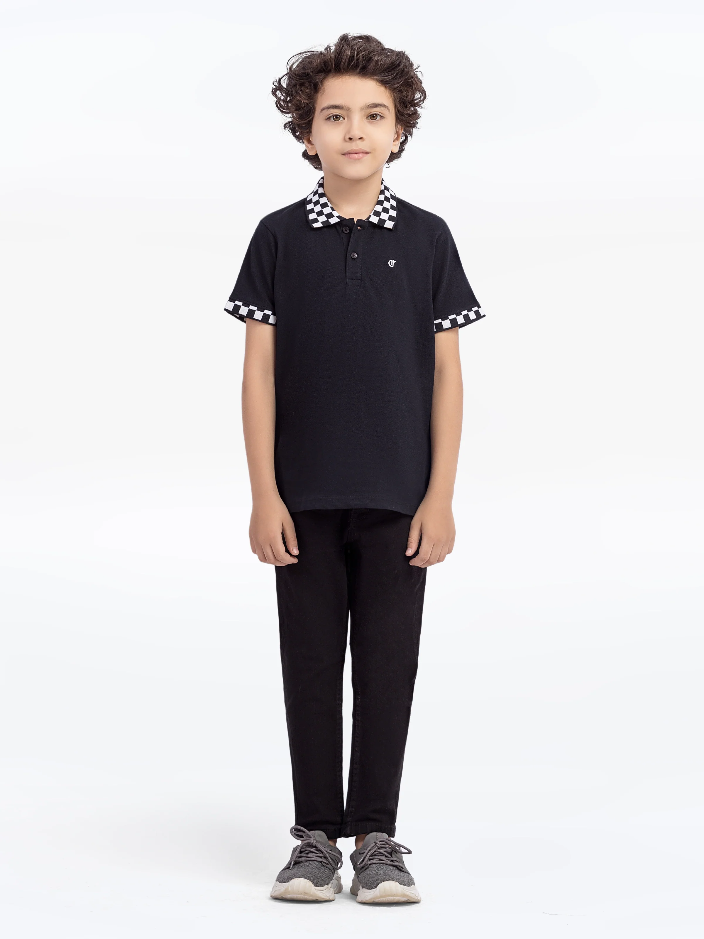 Boy's Black Polo Shirt - EBTPS5-016 - Image 2