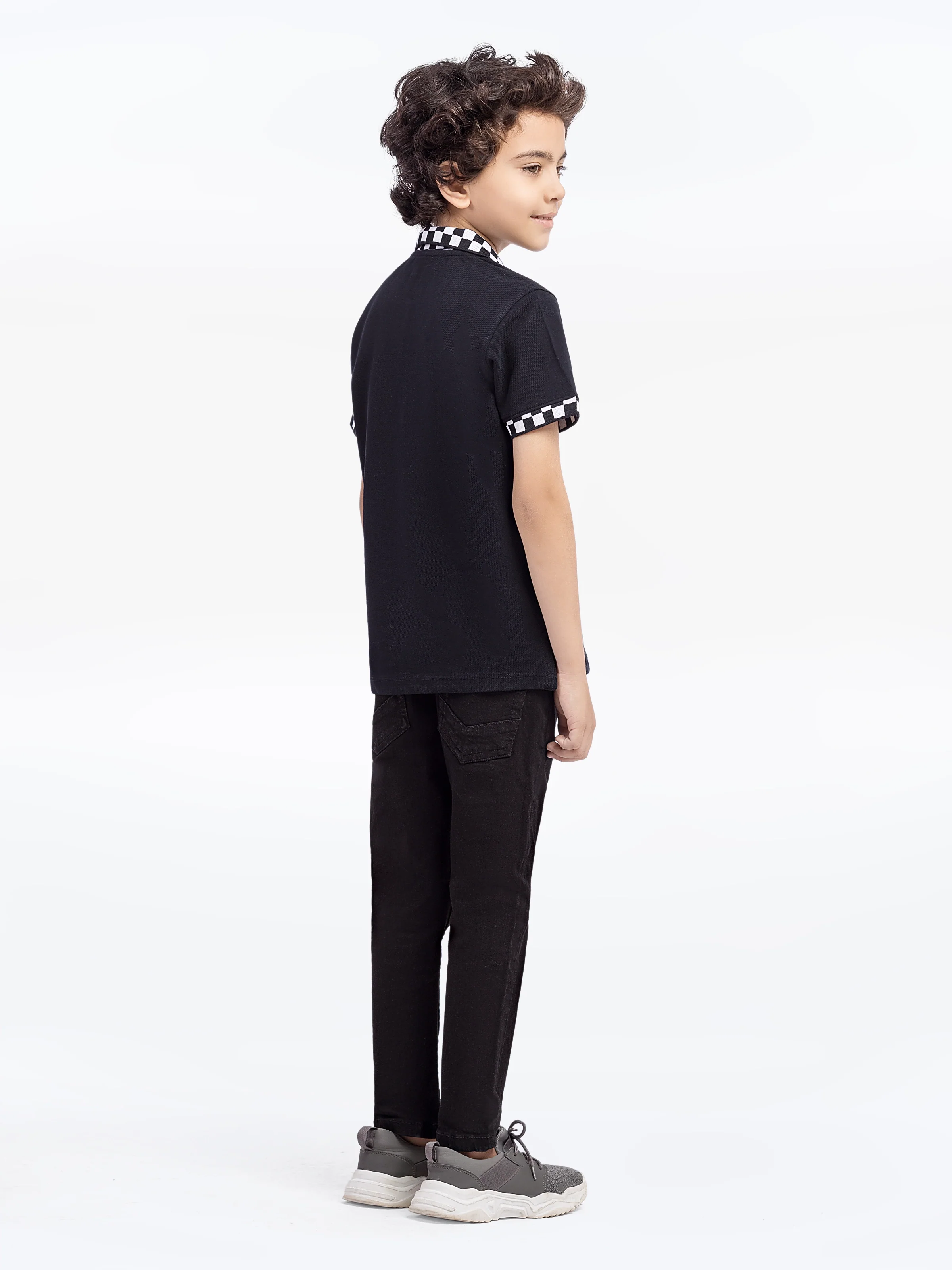 Boy's Black Polo Shirt - EBTPS5-016 - Image 5