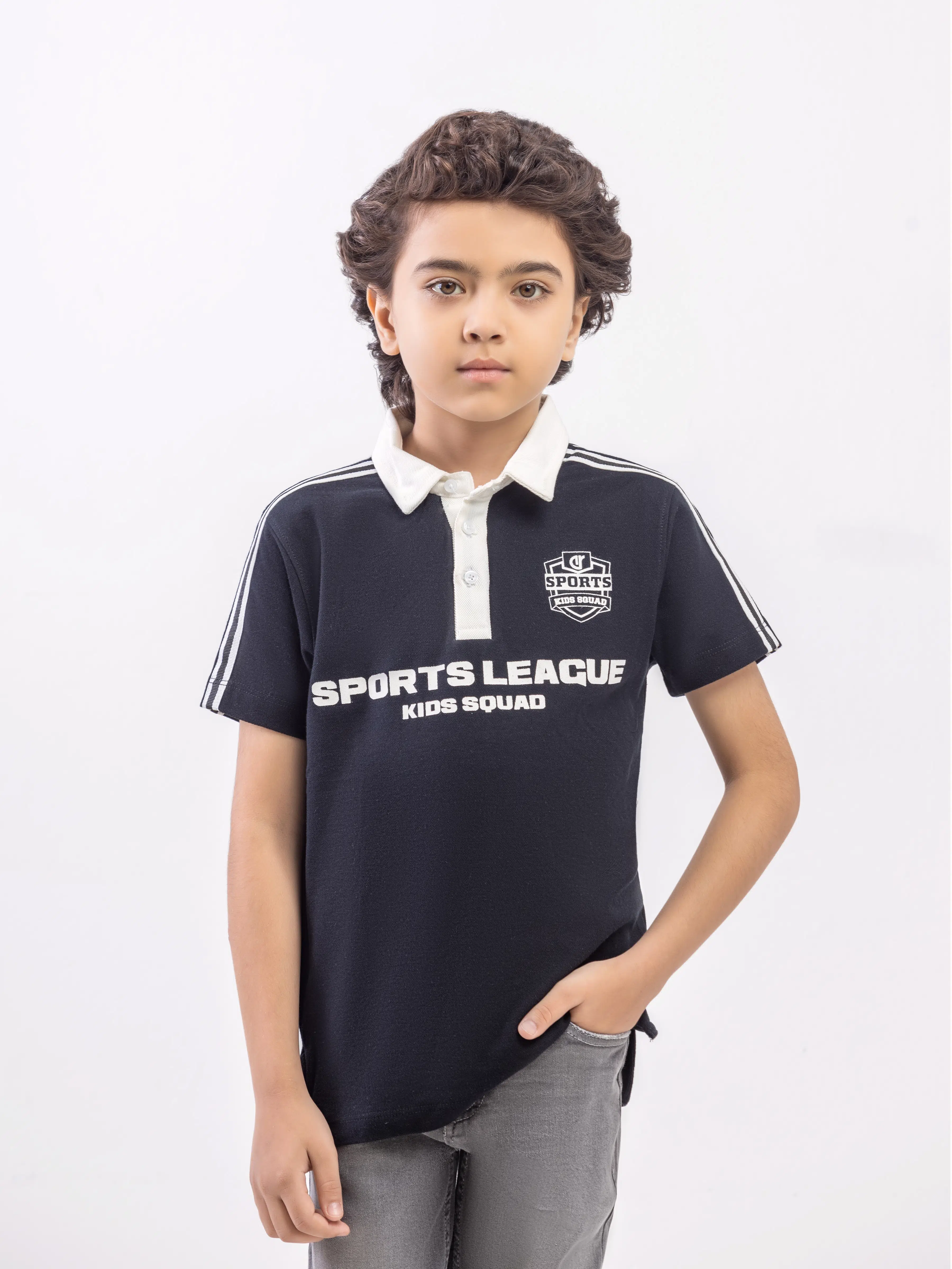 Boy's Black Polo Shirt - EBTPS5-028