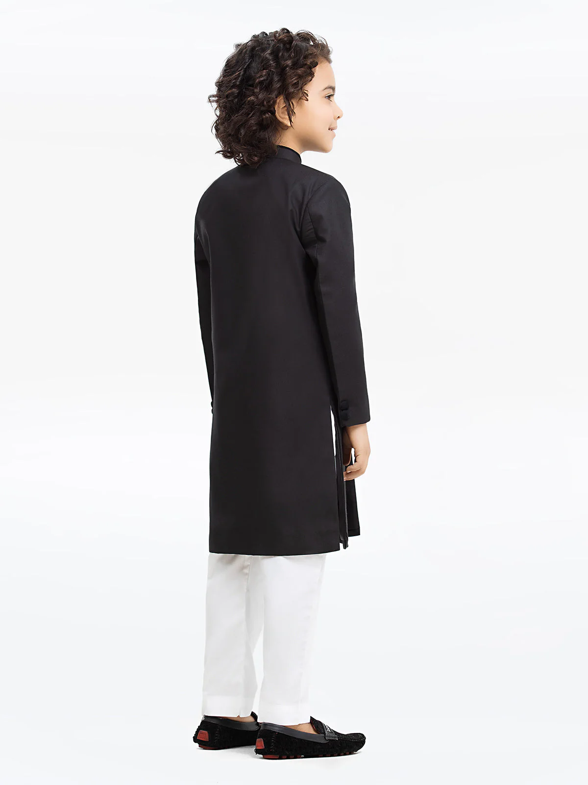 Boy's Black Sherwani - EBTS23-34032 - Image 5
