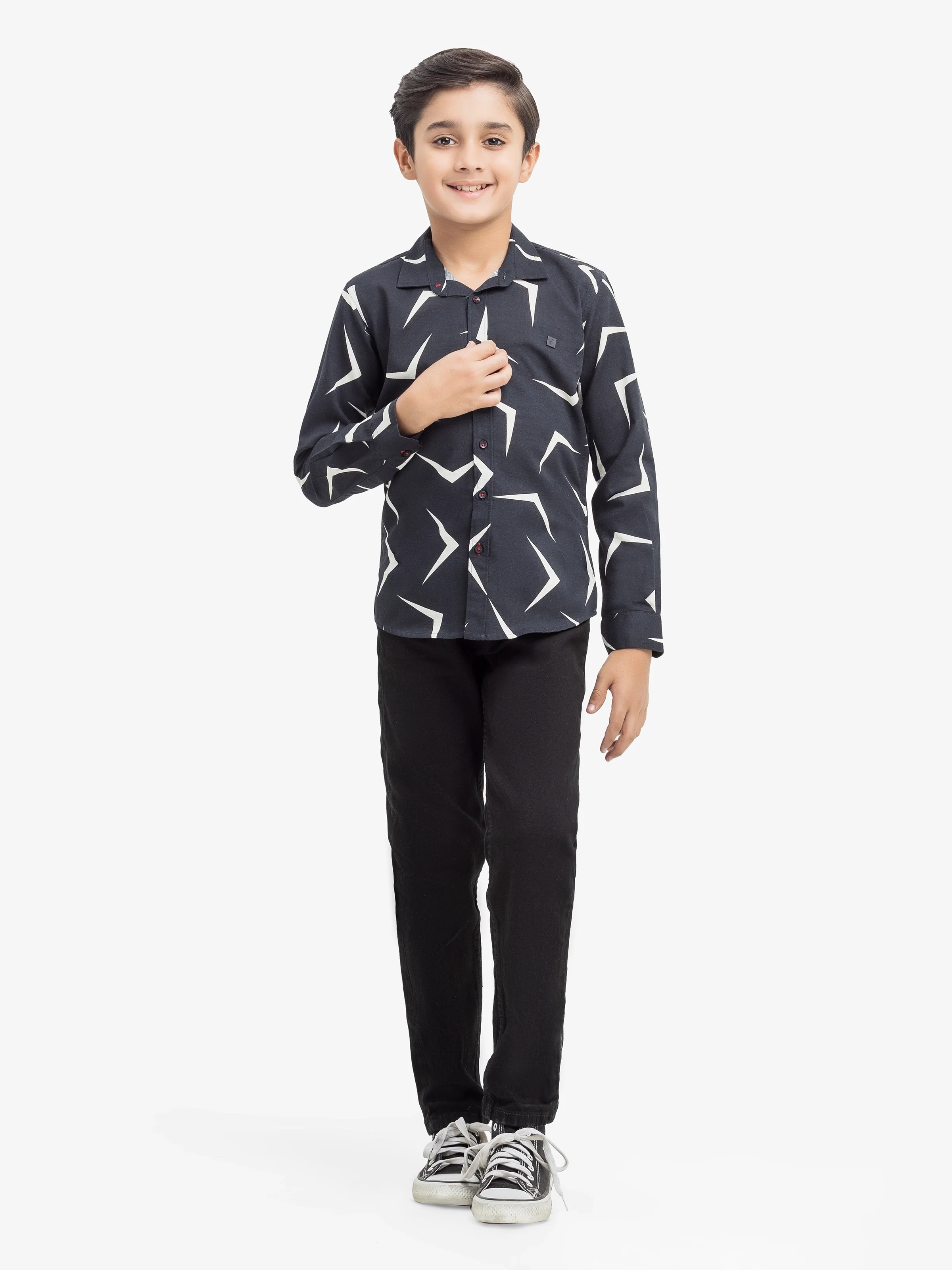 Boy's Black Shirt - EBTS5-27601 - Image 2