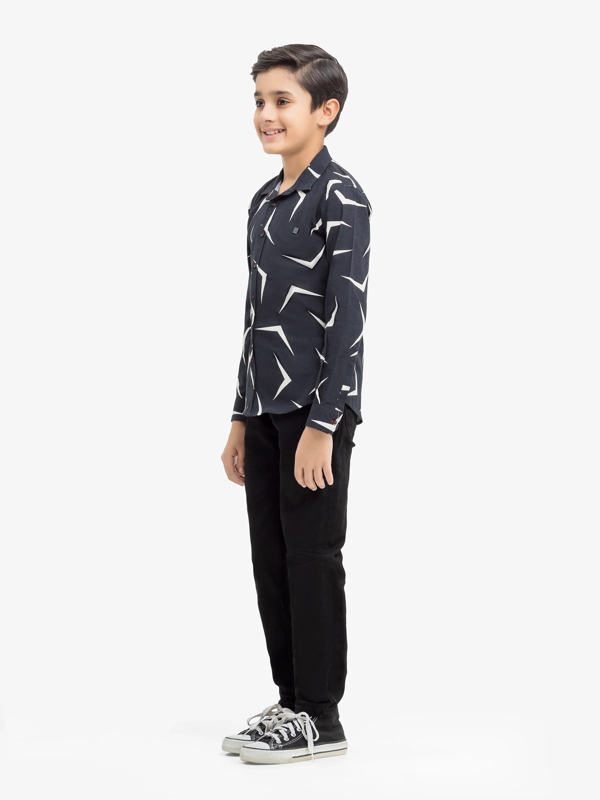 Boy's Black Shirt - EBTS5-27601 - Image 3