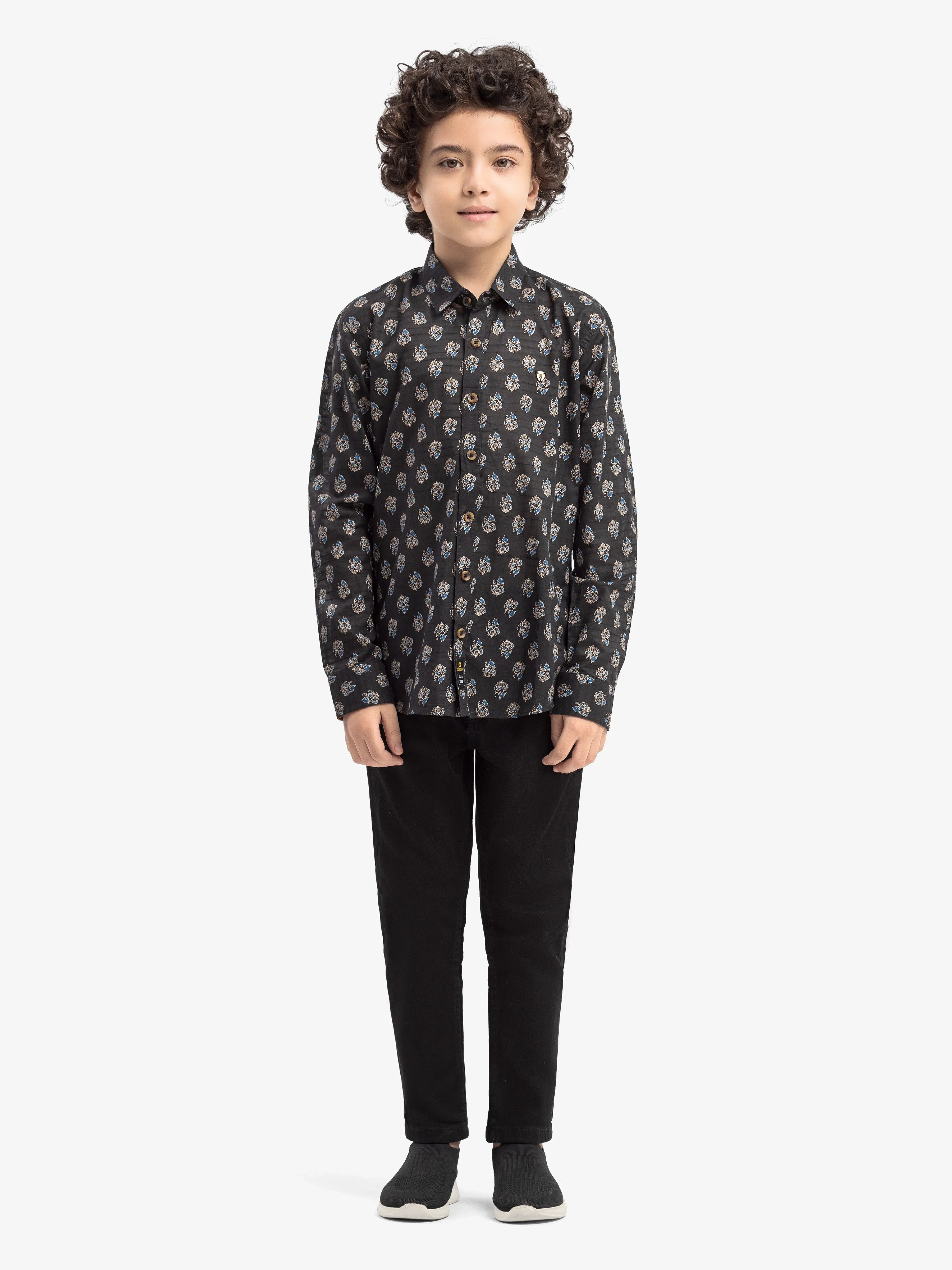 Boy's Black Shirt - EBTS5-27639 - Image 2