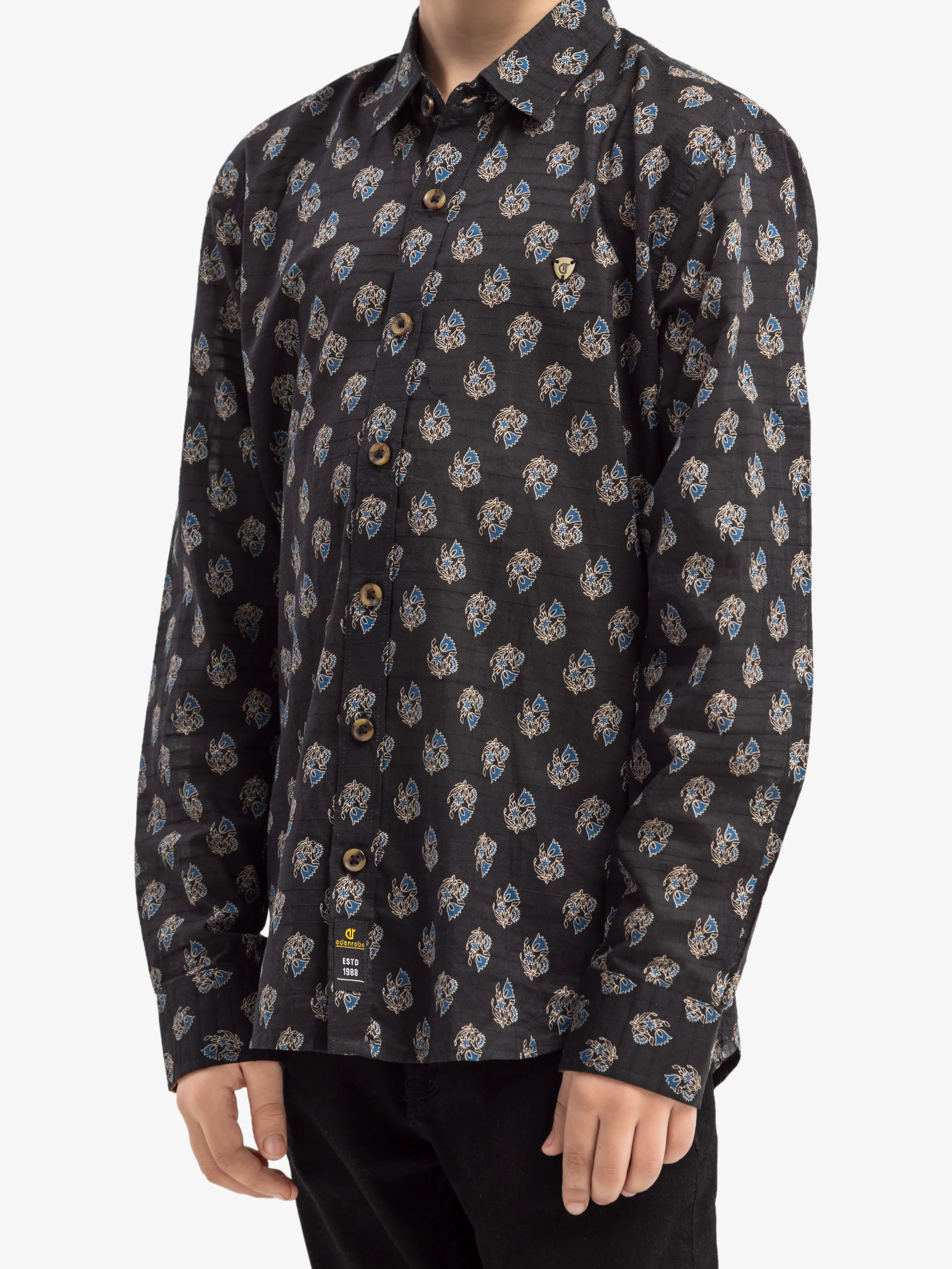 Boy's Black Shirt - EBTS5-27639 - Image 3