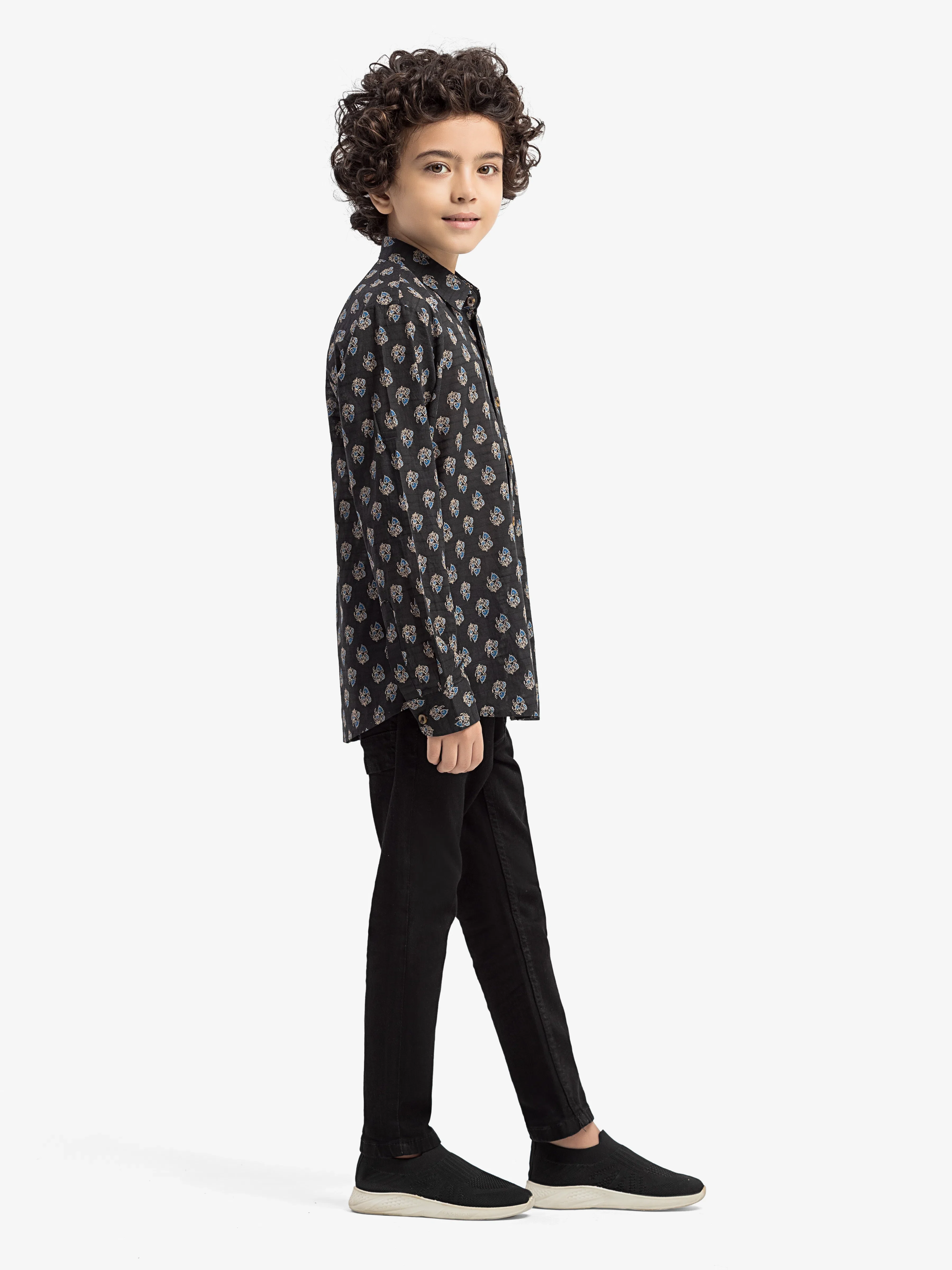 Boy's Black Shirt - EBTS5-27639 - Image 4