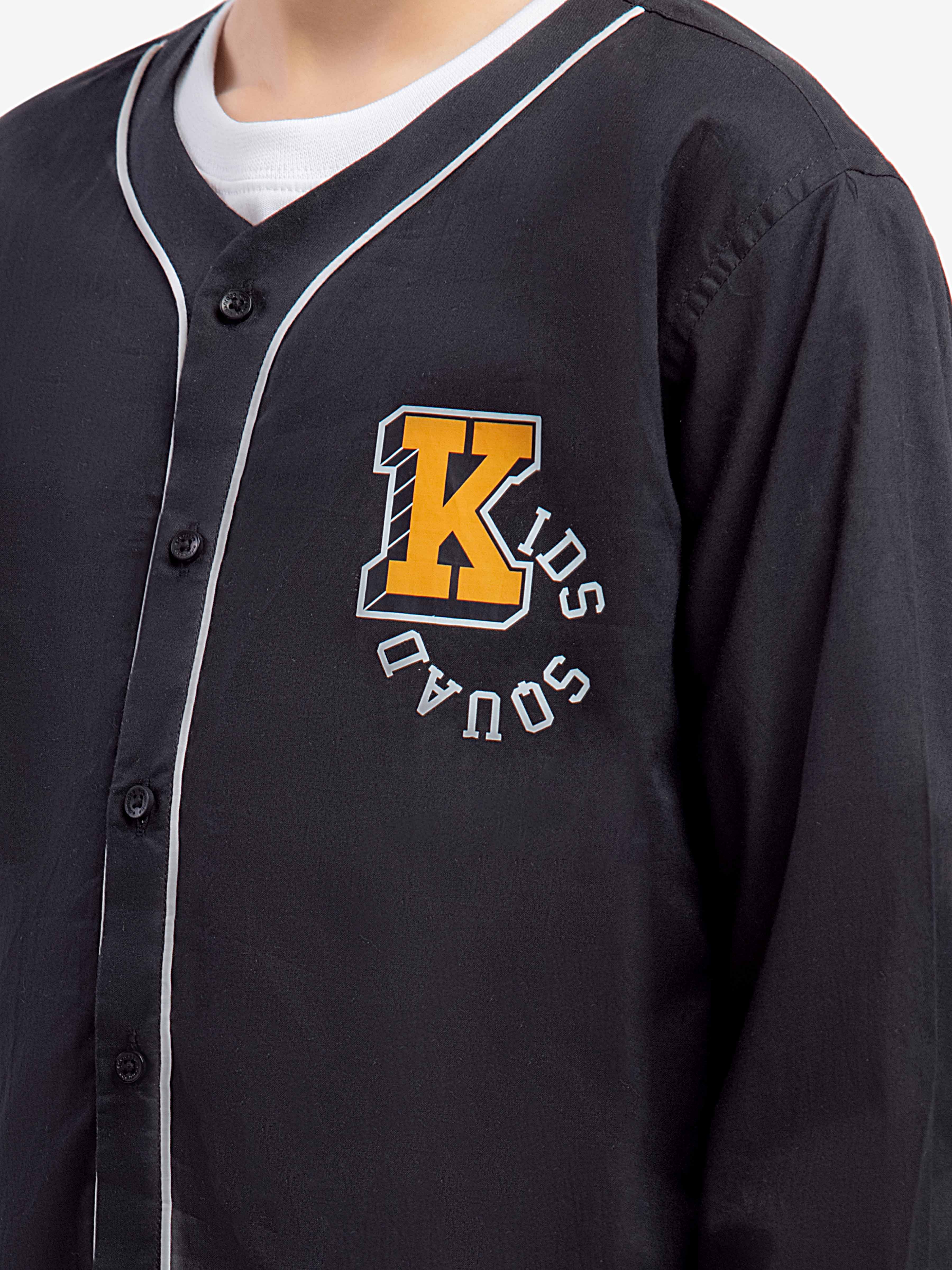 Boy's Black Shirt & White T-Shirt - EBTSF5-27654-2P - Image 3