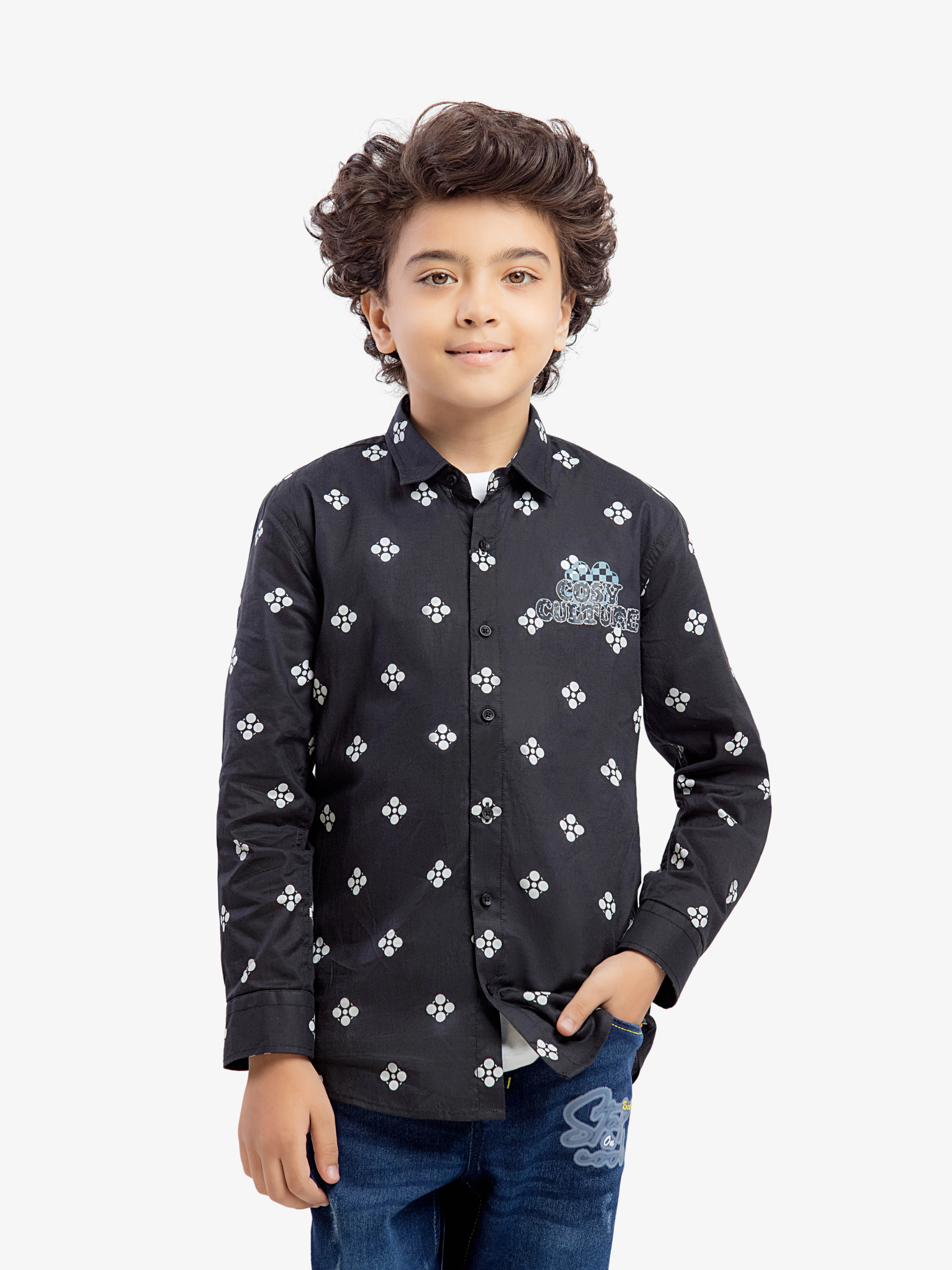 Boy's Black Shirt - EBTSF5-27655-2P - Image 3
